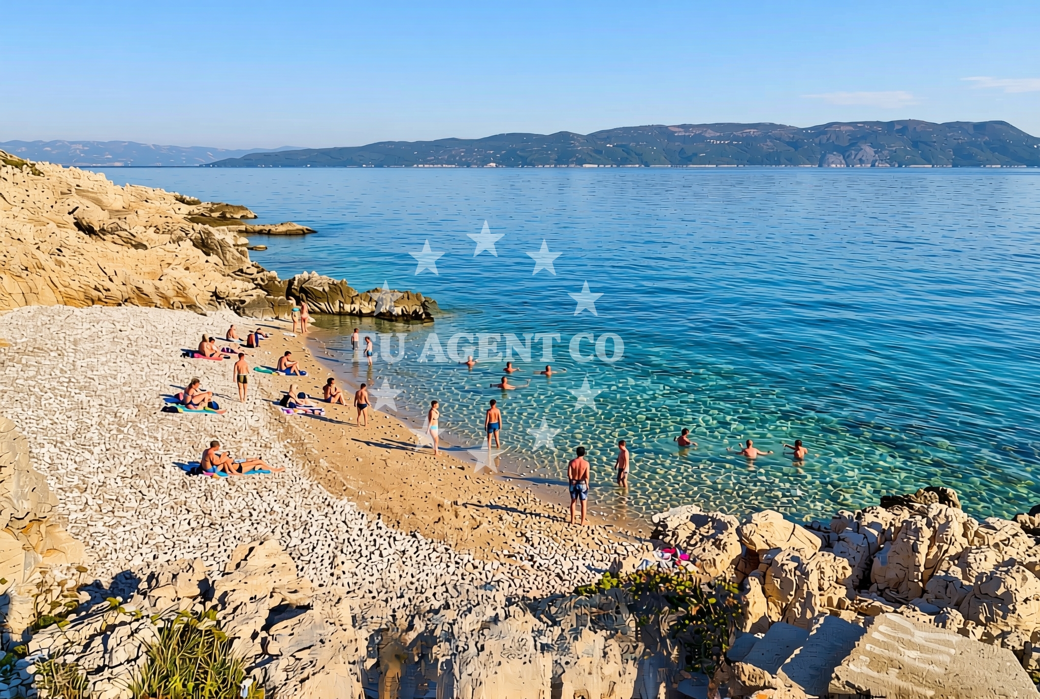 Overview of Girandella (FKK), Rabac Beach in Girandella (FKK)