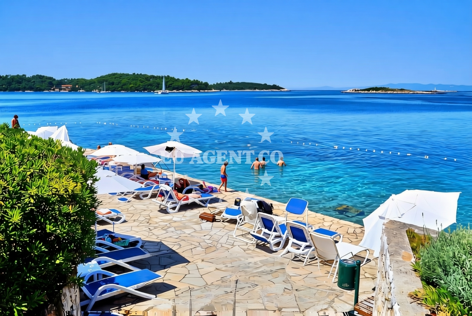 Overview of Glavat: beaches and coves in Glavat