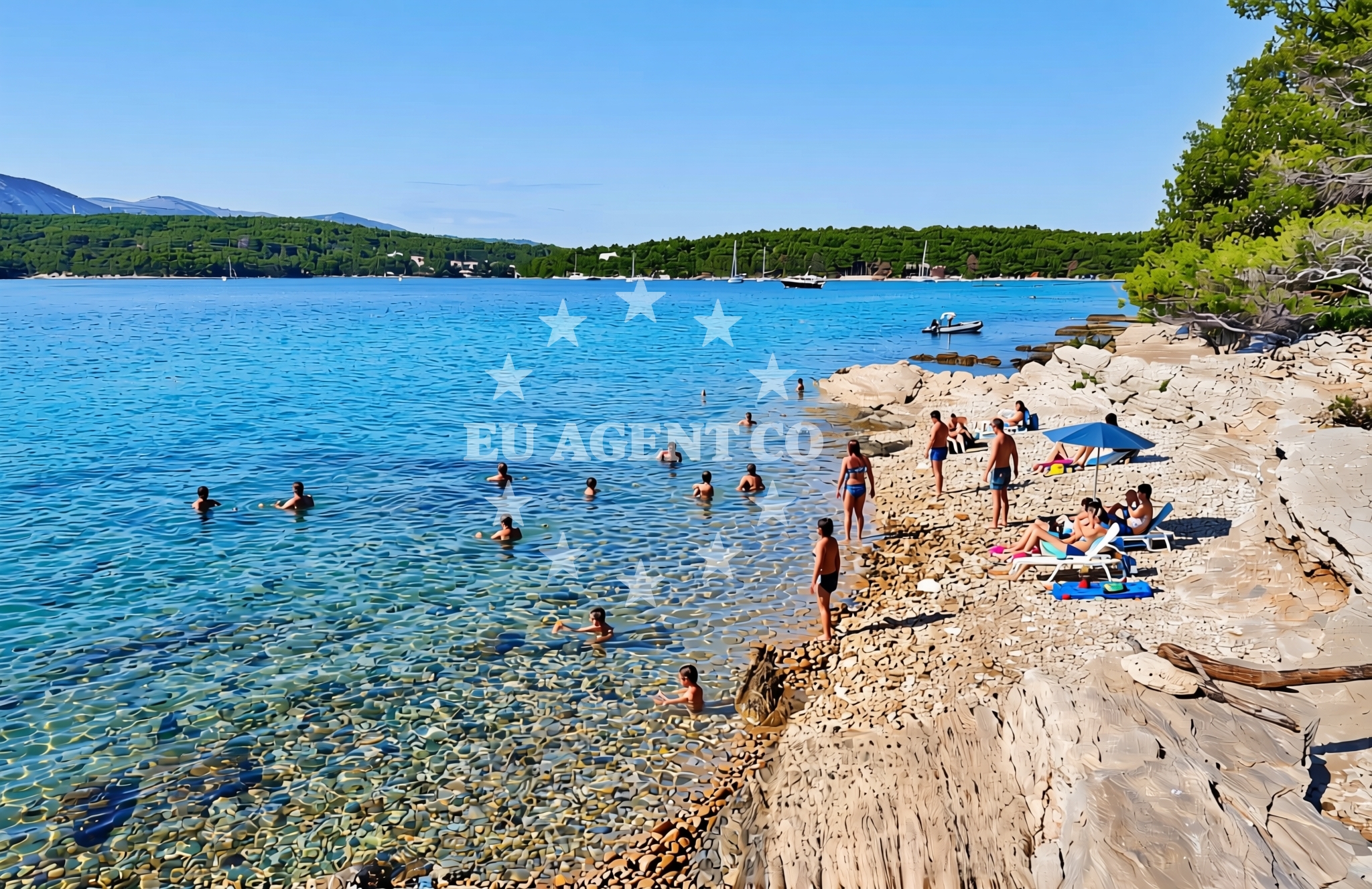 Overview of Glavica, Vrboska (Hvar) Beach in Glavica