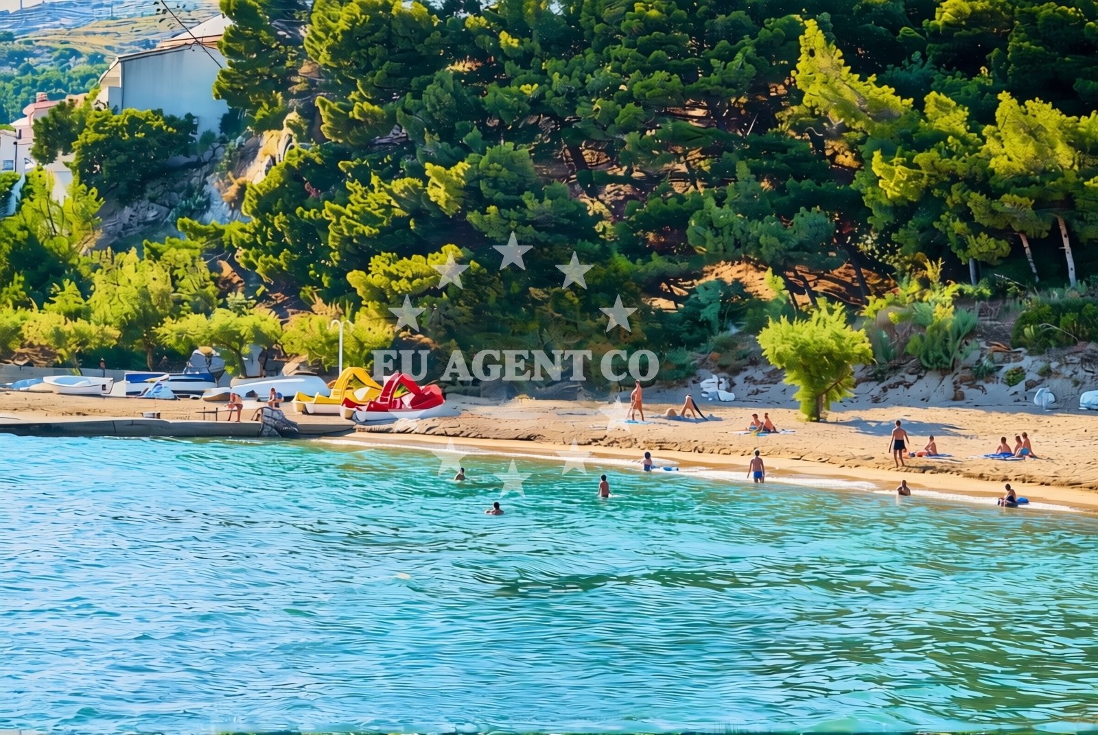 Sea and coastal view of Glavica zapad, Duće Beach in Glavica zapad