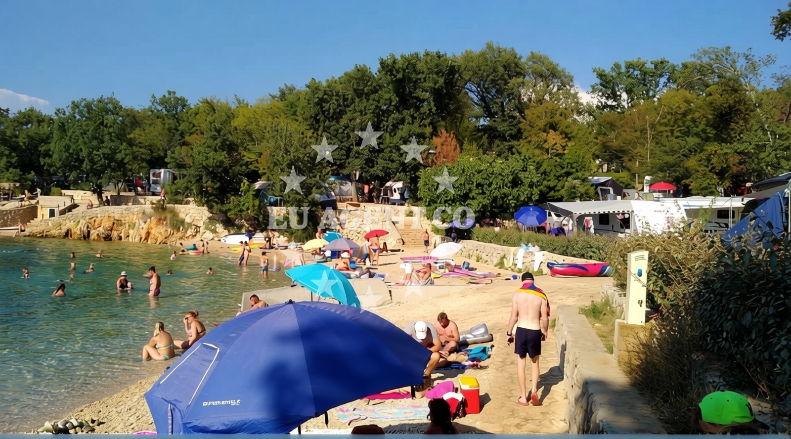 Additional view of Glavotok camp beach in Glavotok 4, Krk
