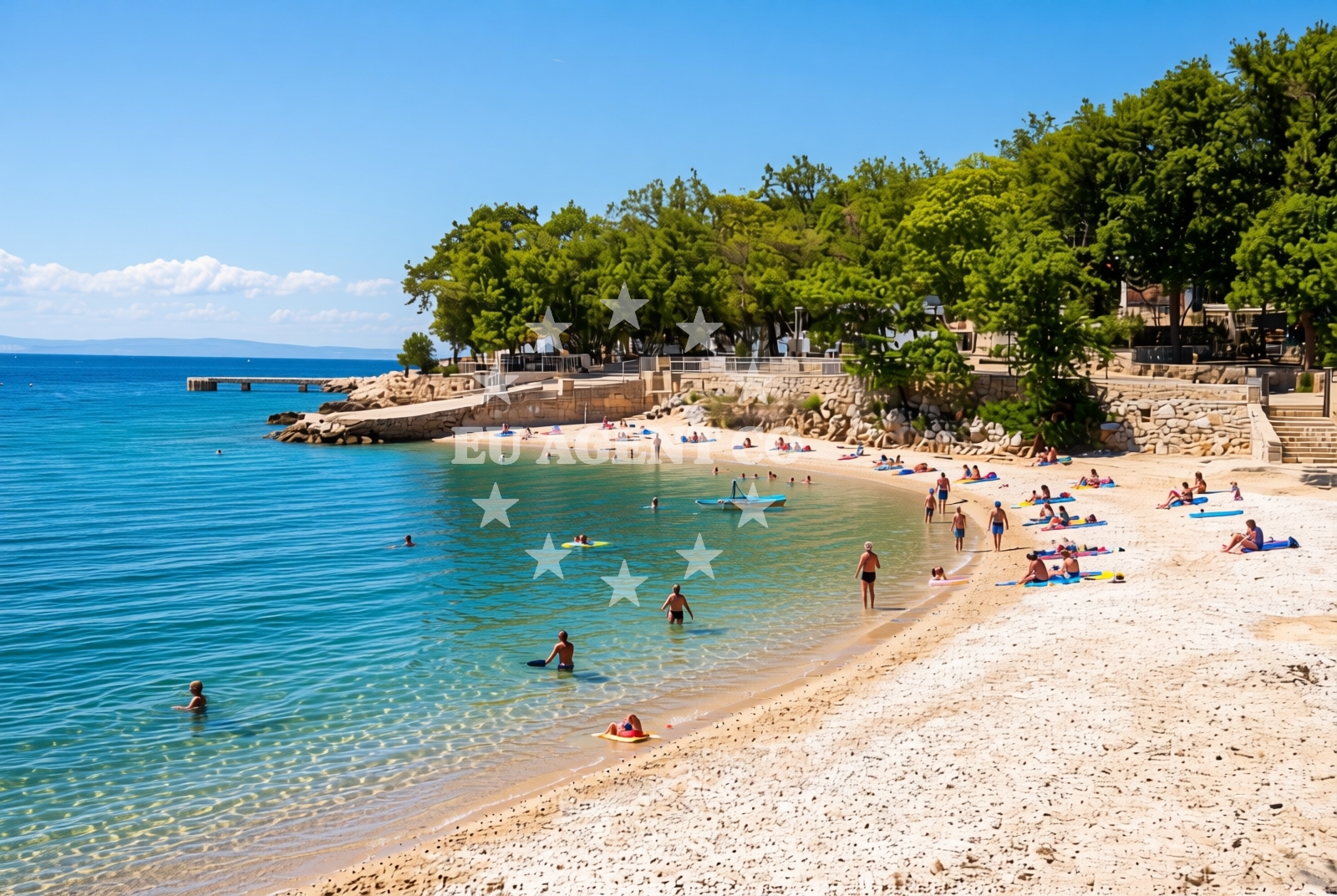 Additional view of Glavotok camp beach in Glavotok 4, Krk