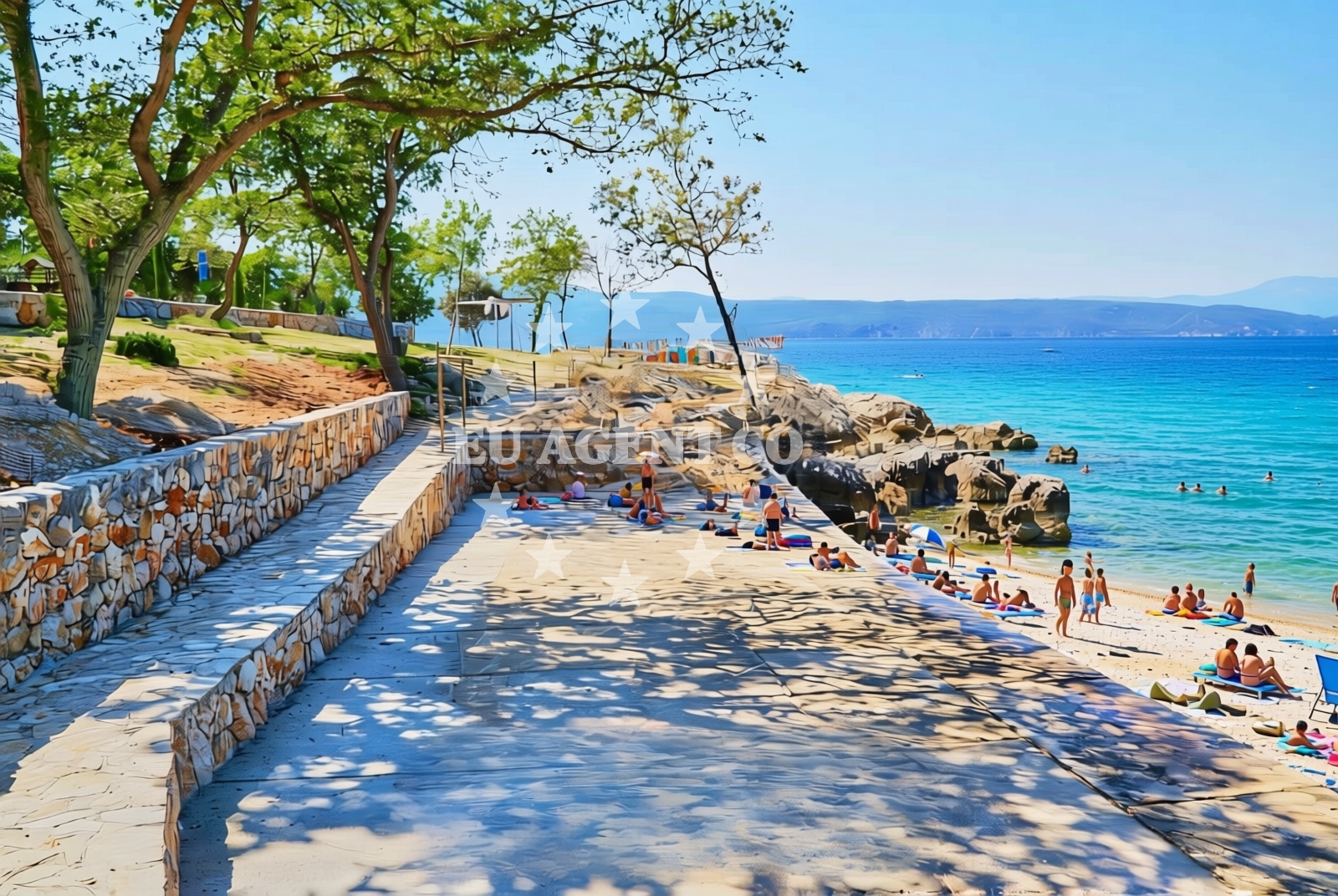 Additional view of Glavotok camp beach in Glavotok 4, Krk