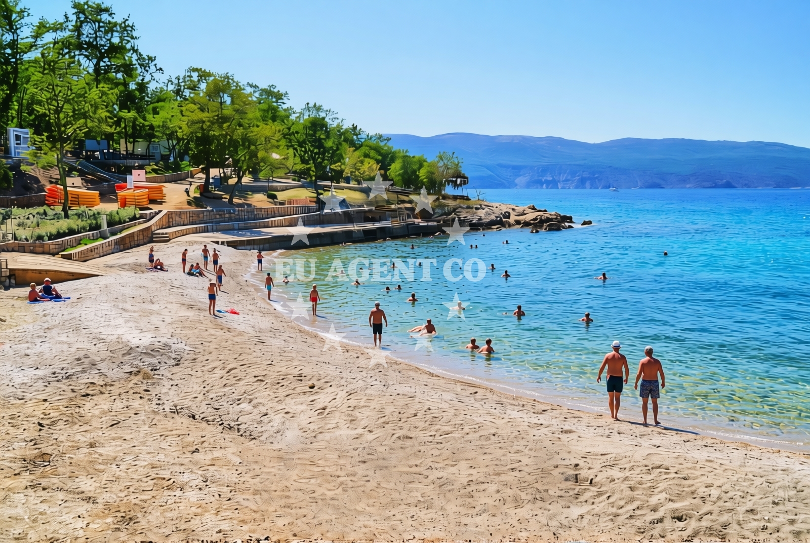 Additional view of Glavotok camp beach in Glavotok 4, Krk