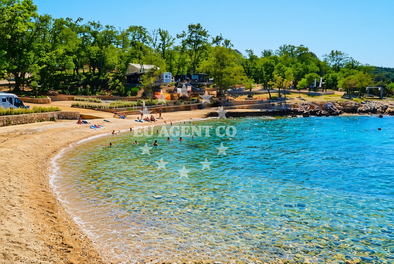 Additional view of Glavotok camp beach in Glavotok 4, Krk