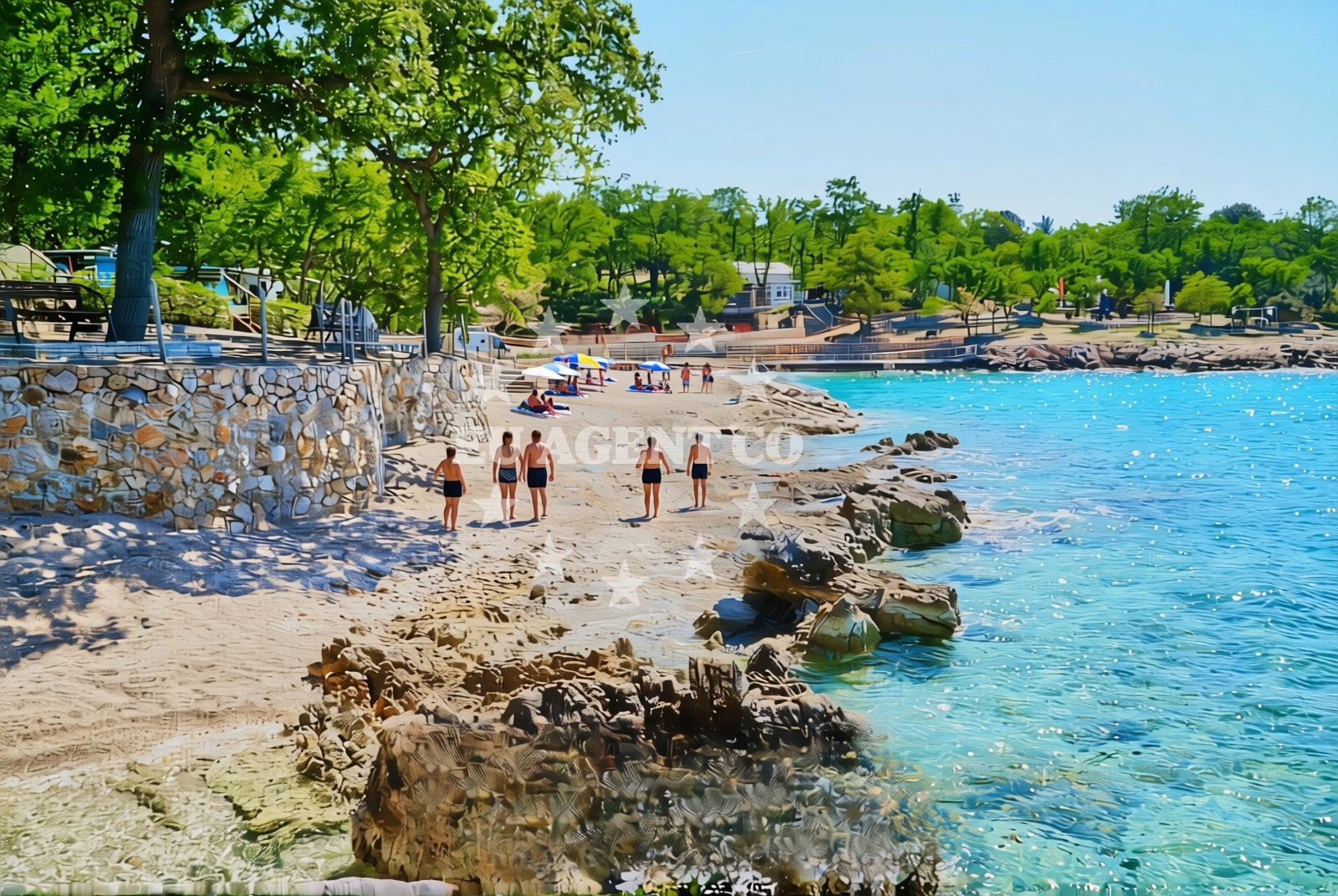 Additional view of Glavotok camp beach in Glavotok 4, Krk