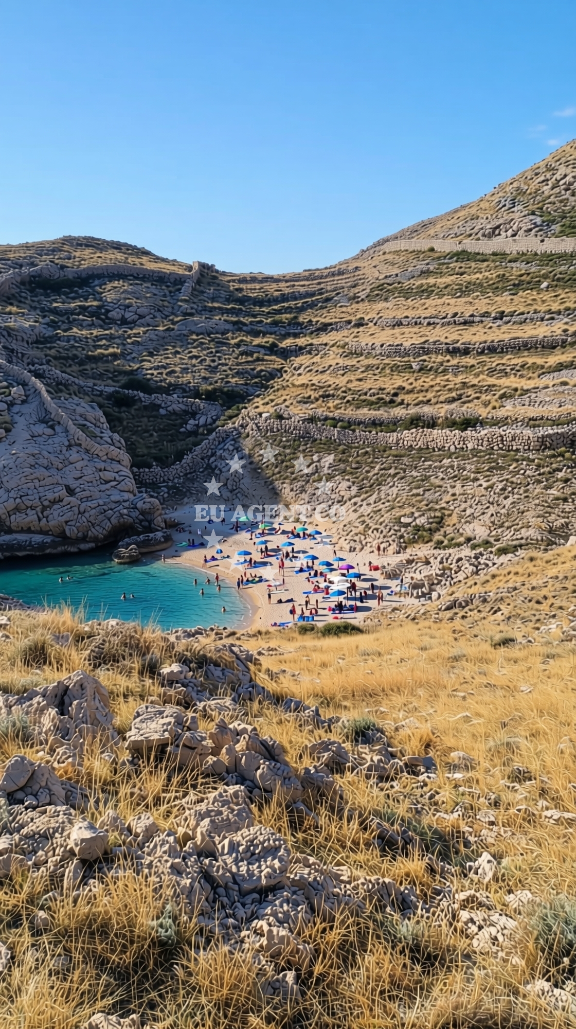 Shoreline and swimming area at Gnjilova beach in Ribarska 41, Baška