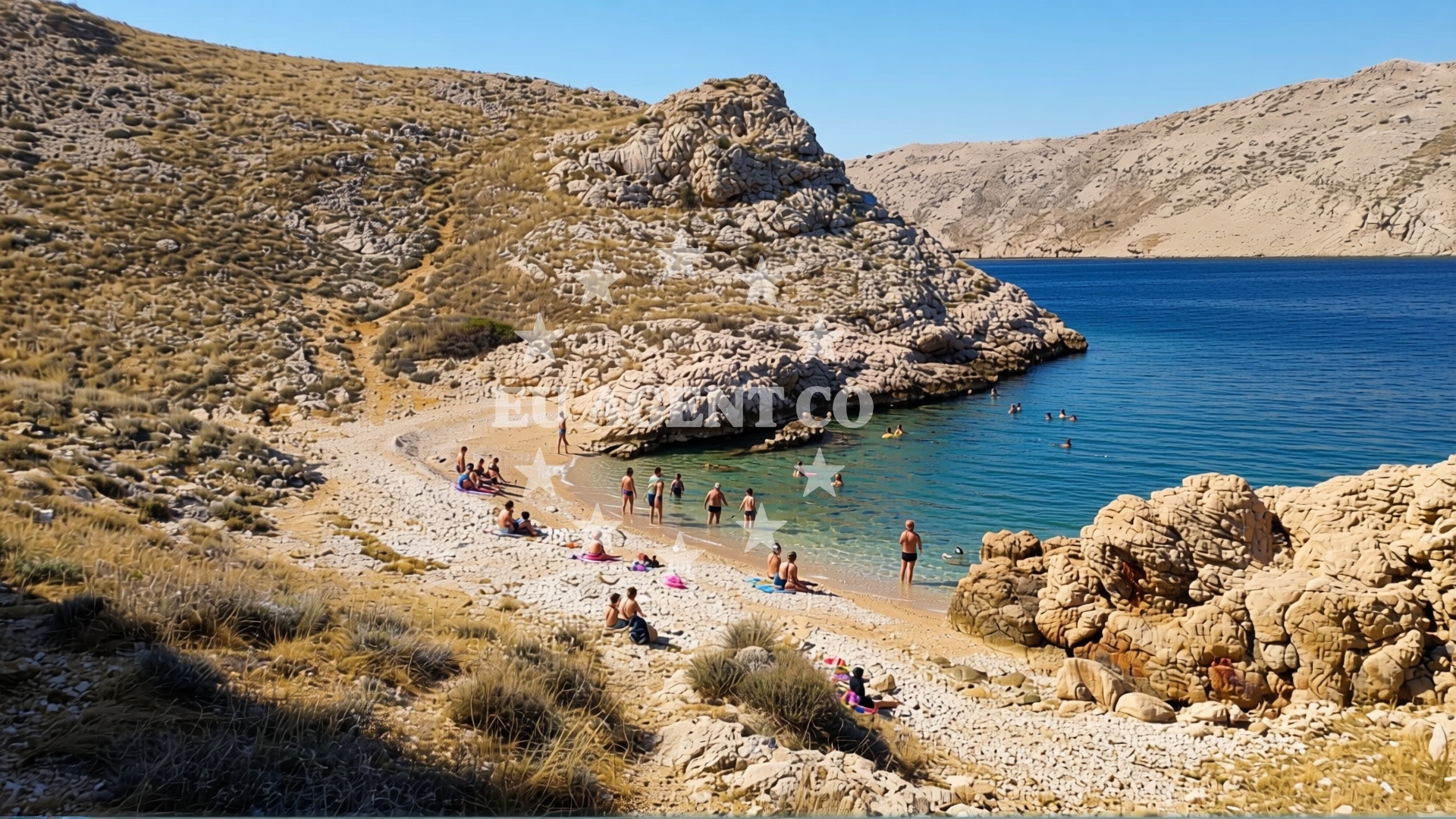 Sea and coastal view of Gnjilova beach in Ribarska 41, Baška
