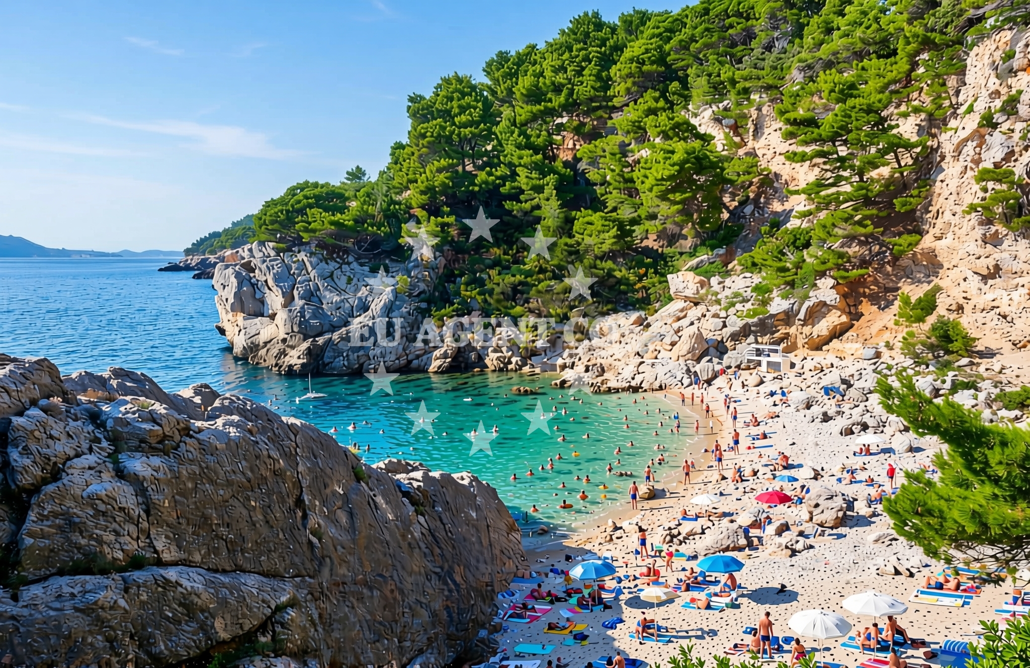 Additional view of Gof beach in Na Batu 4 (Zaton Veliki), Zaton