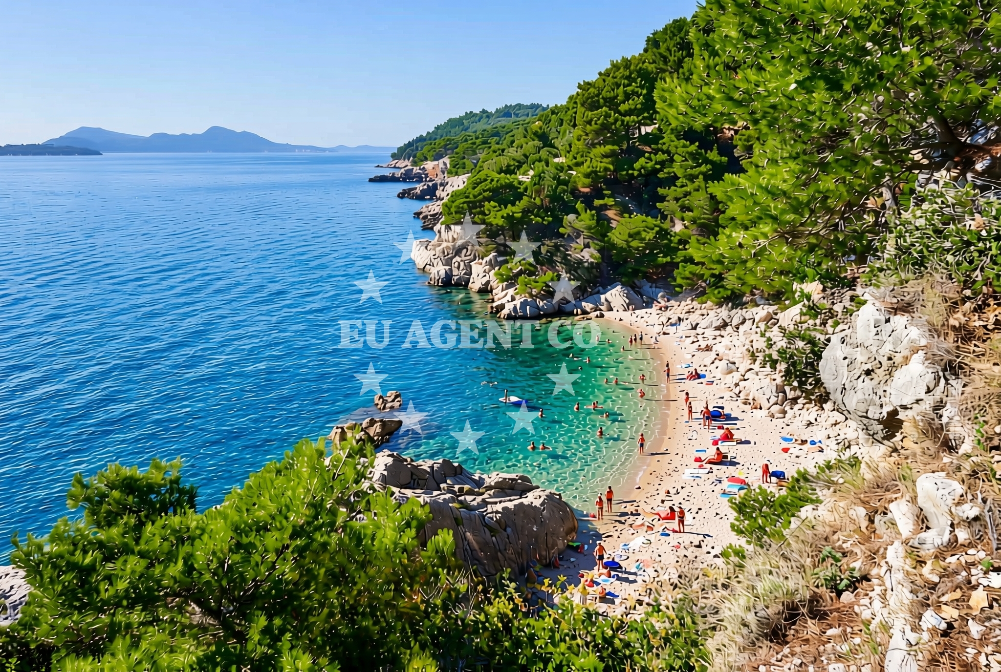 Additional view of Gof beach in Na Batu 4 (Zaton Veliki), Zaton