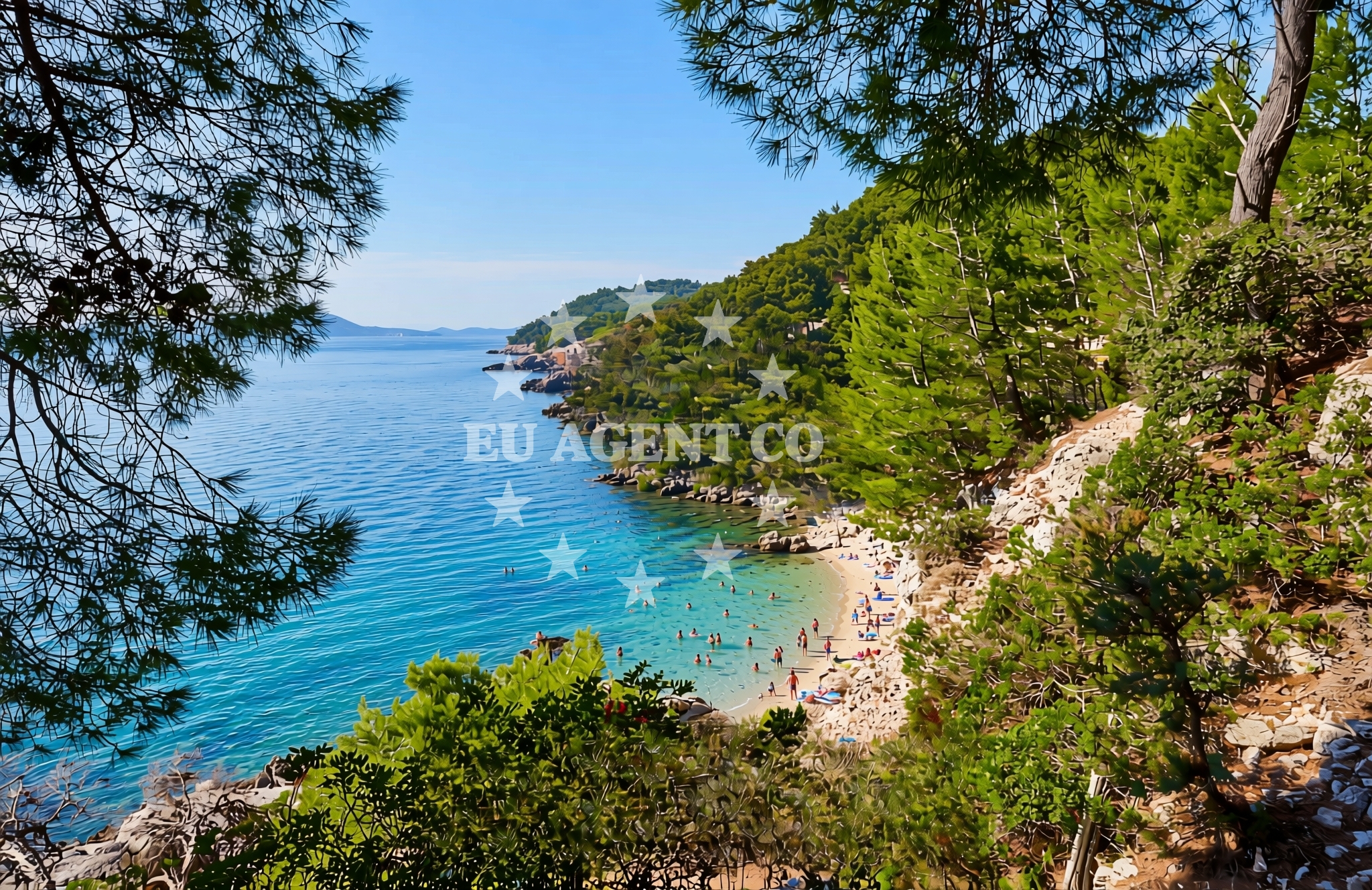 Additional view of Gof beach in Na Batu 4 (Zaton Veliki), Zaton