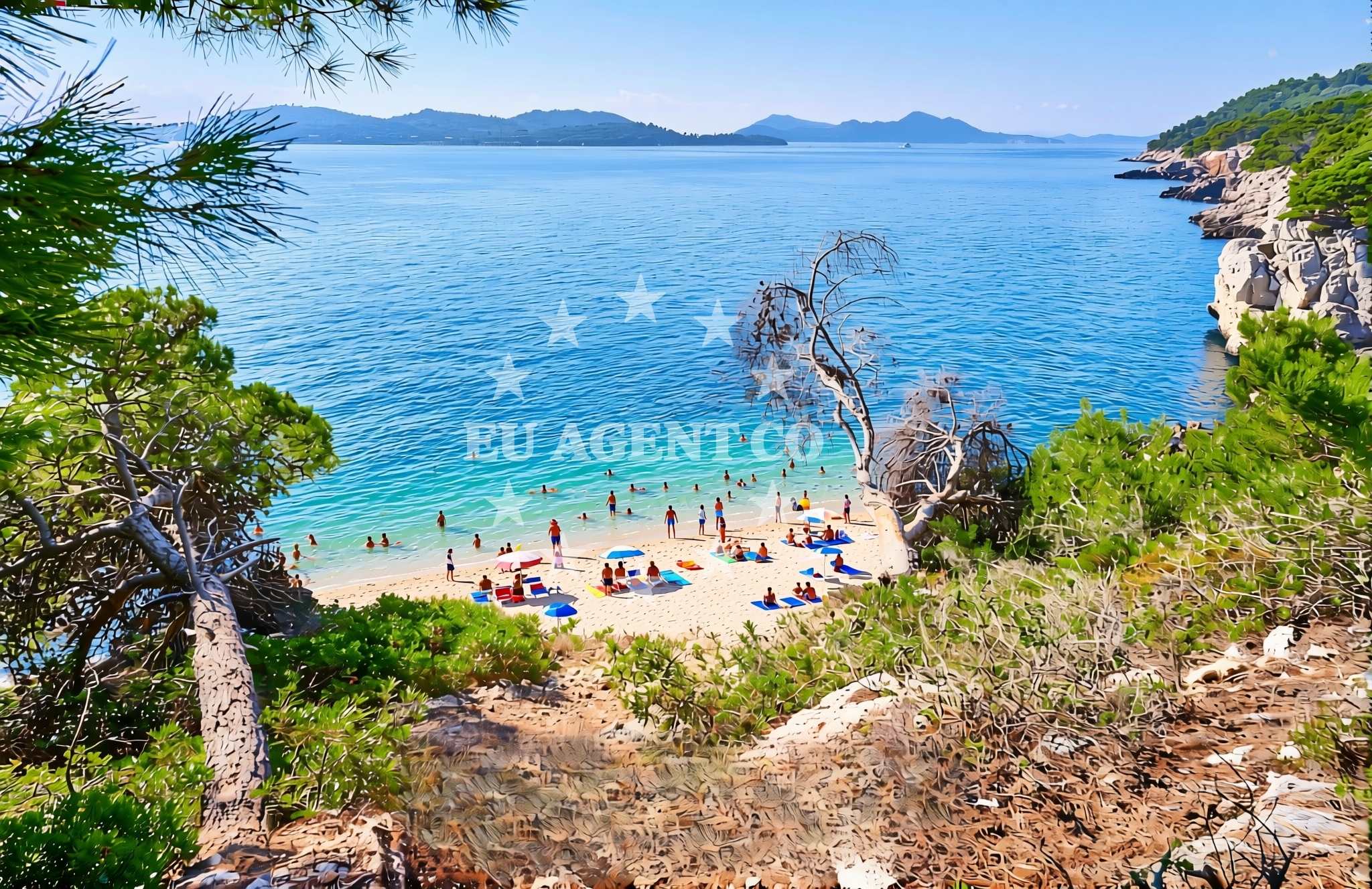 Additional view of Gof beach in Na Batu 4 (Zaton Veliki), Zaton