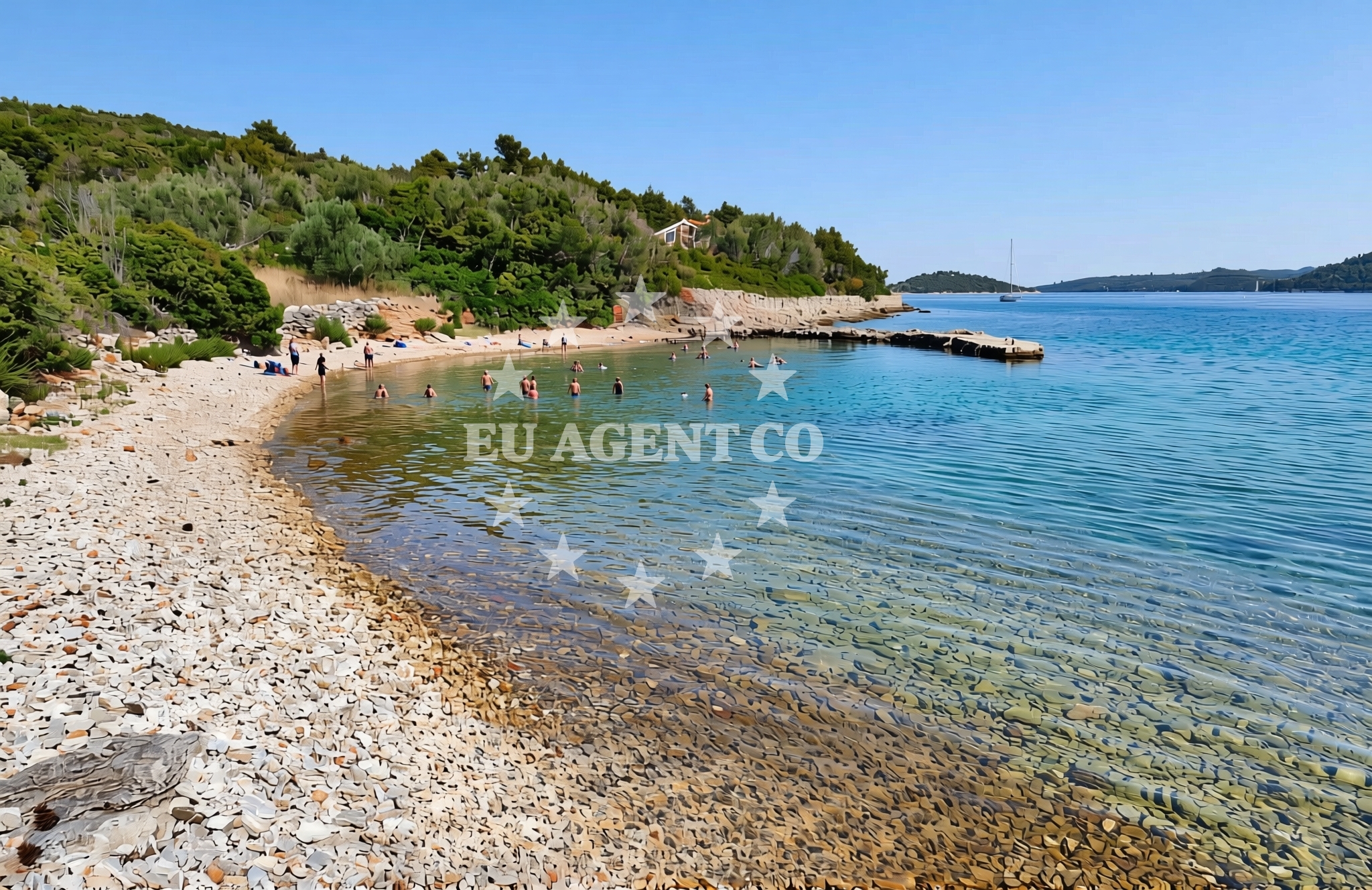 Overview of Golubovac, Rava (Rava) Beach in Golubovac
