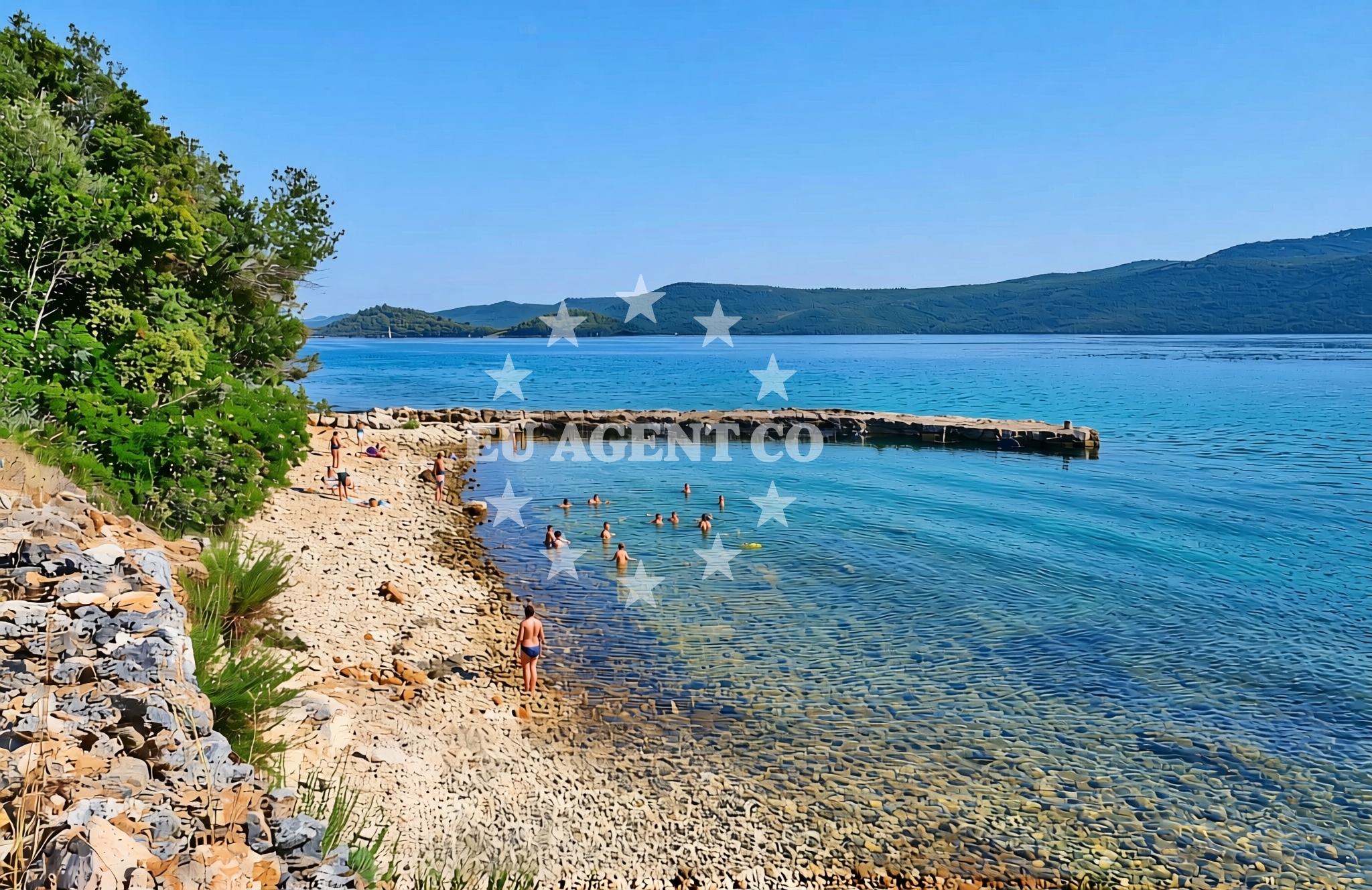 Additional view of Golubovac, Rava (Rava) Beach in Golubovac
