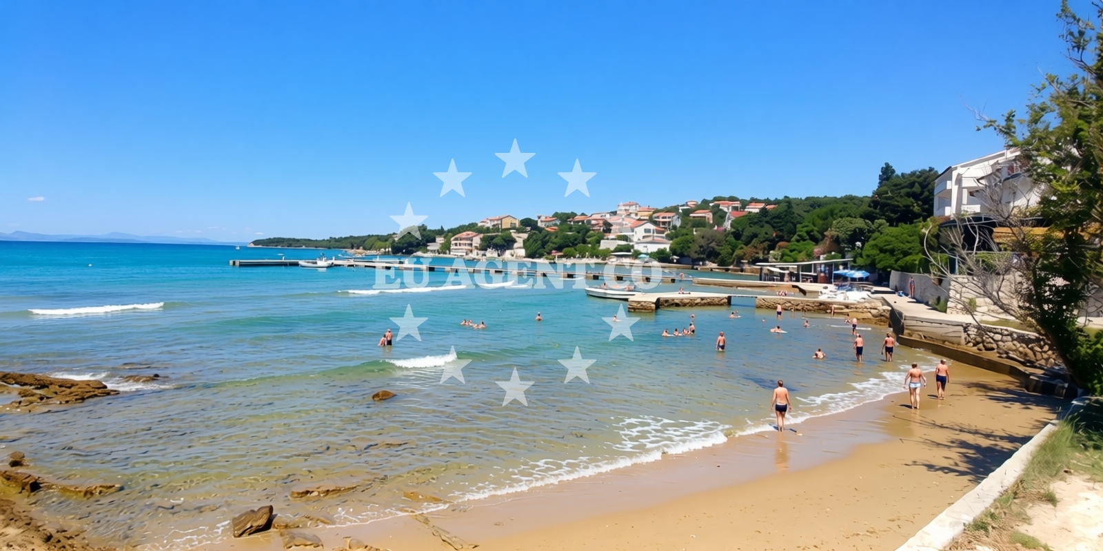 Sea and coastal view of Gonar beach in 345 Supetarska Draga, Supetarska Draga