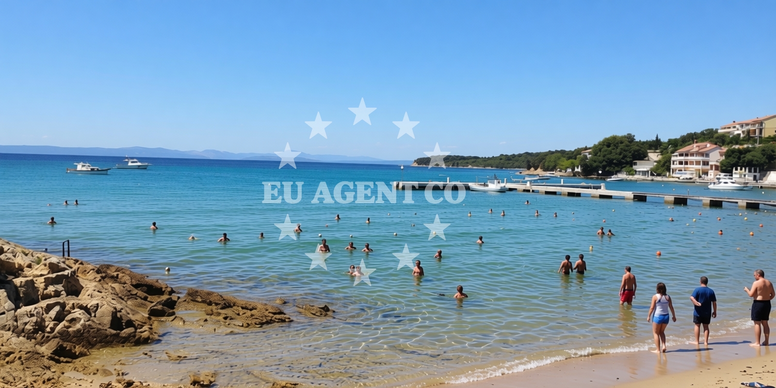 Beach facilities and surroundings at Gonar beach in 345 Supetarska Draga, Supetarska Draga