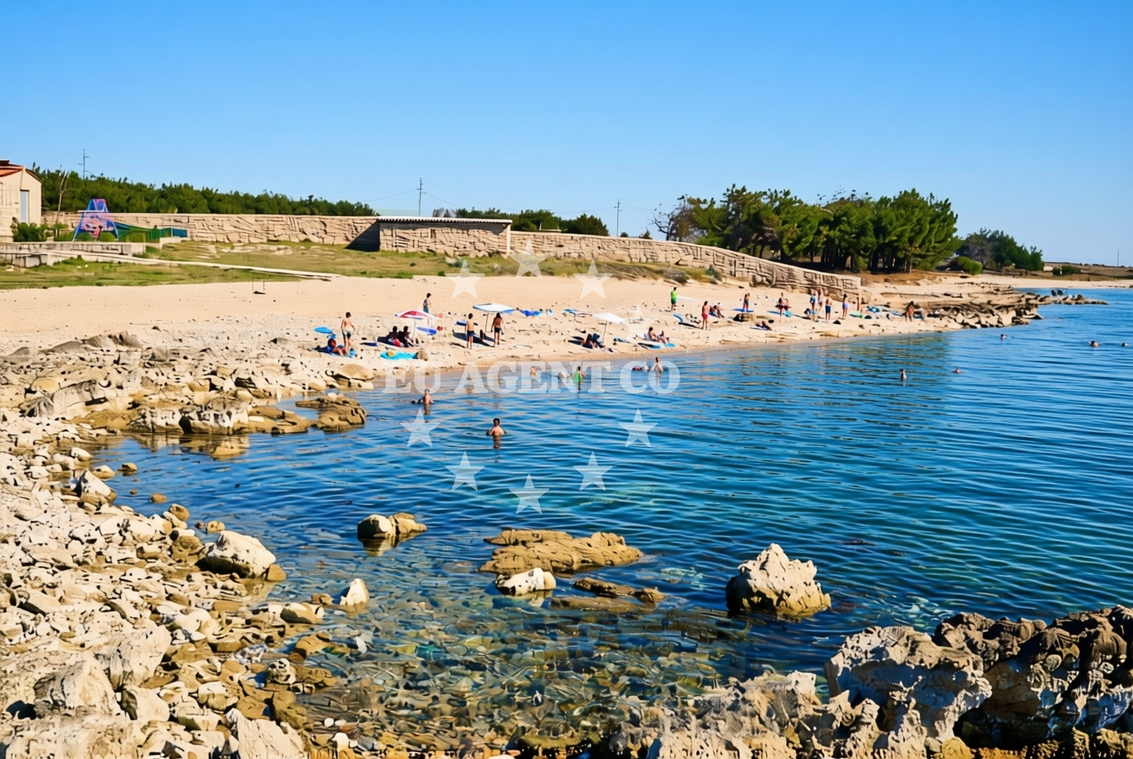 Overview of Gorica (Pag): beaches and coves in Gorica (Pag)
