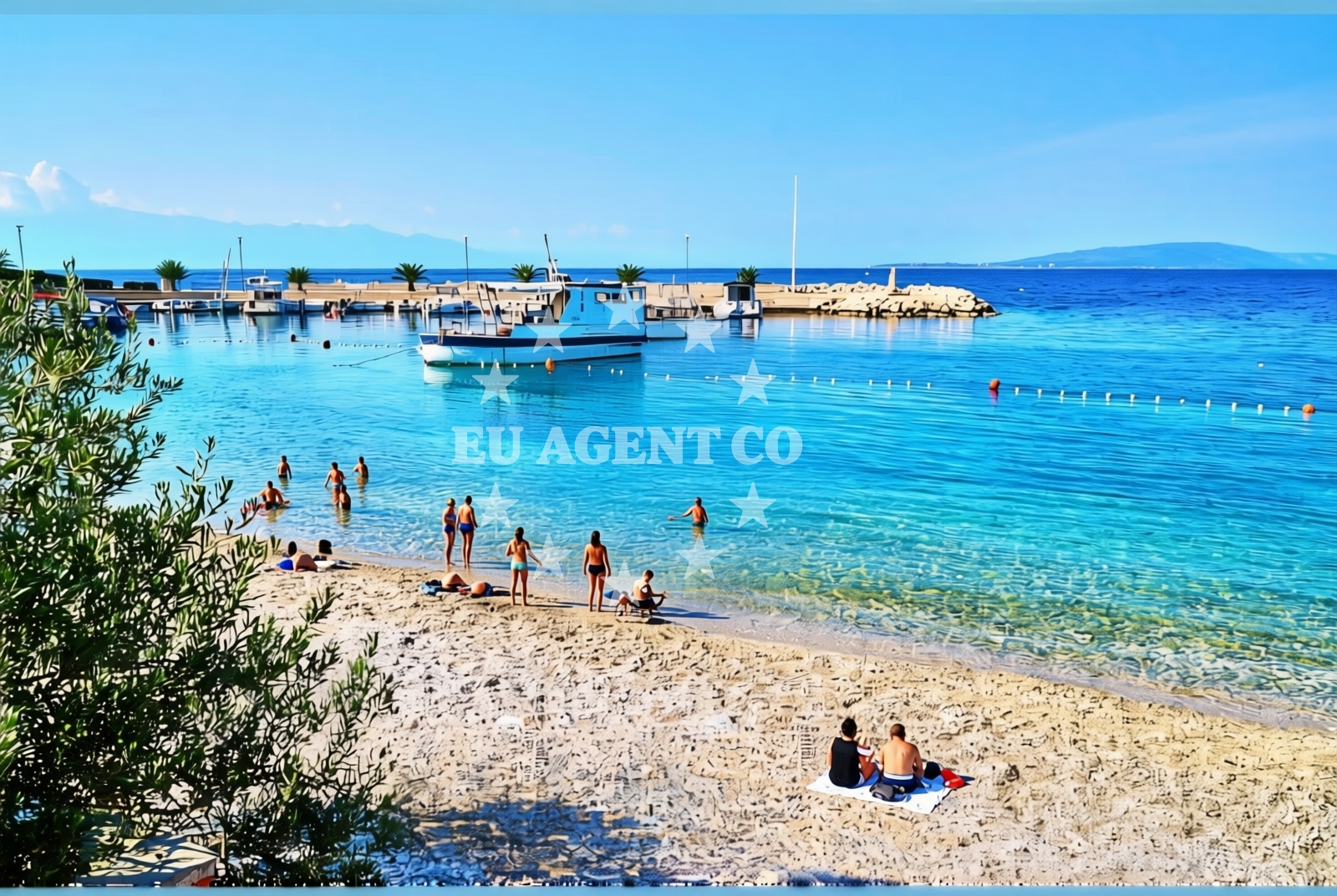 Overview of Gornja uvala istok, Drvenik (Gradac) Beach in Gornja uvala istok