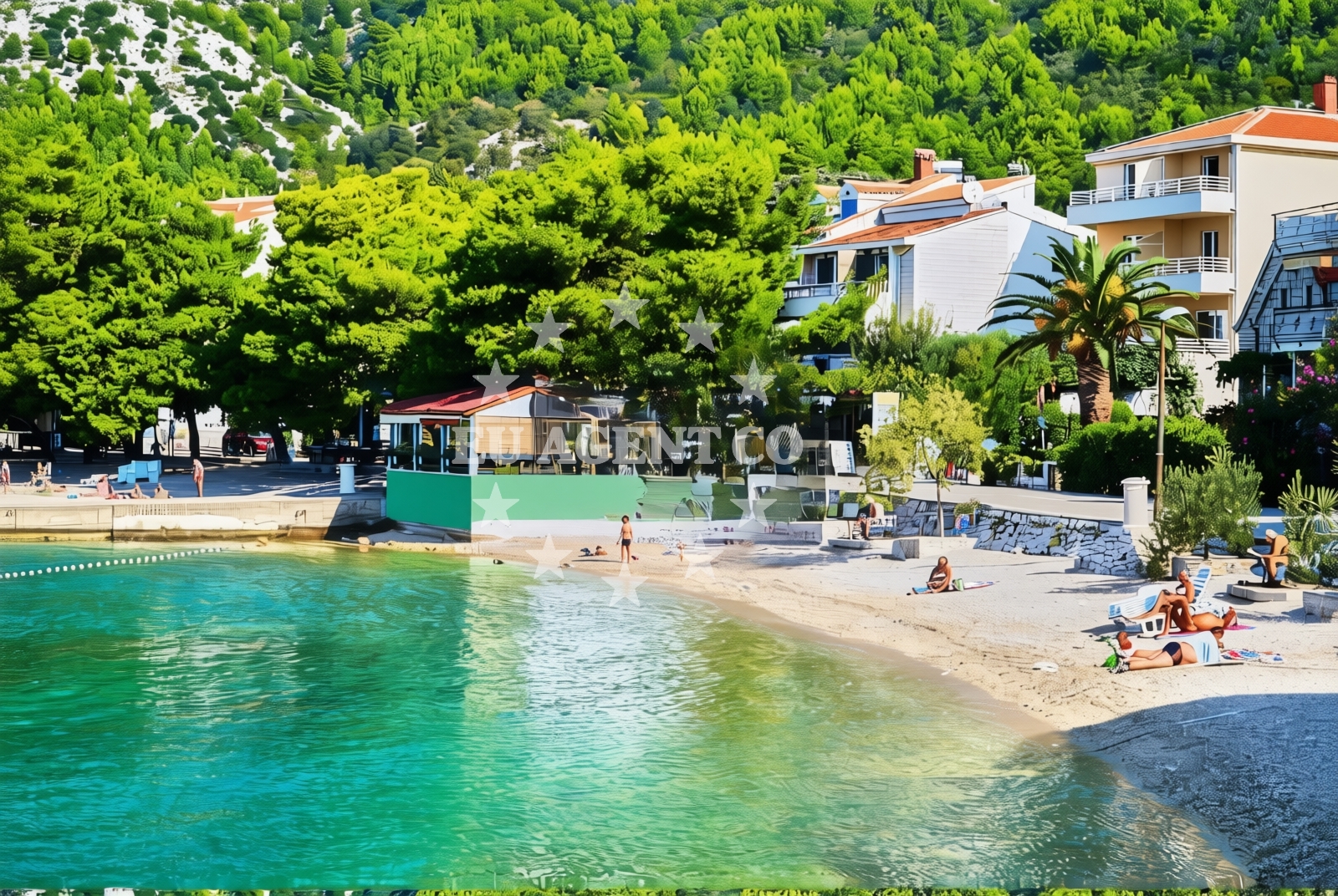 Sea and coastal view of Gornja uvala istok, Drvenik (Gradac) Beach in Gornja uvala istok