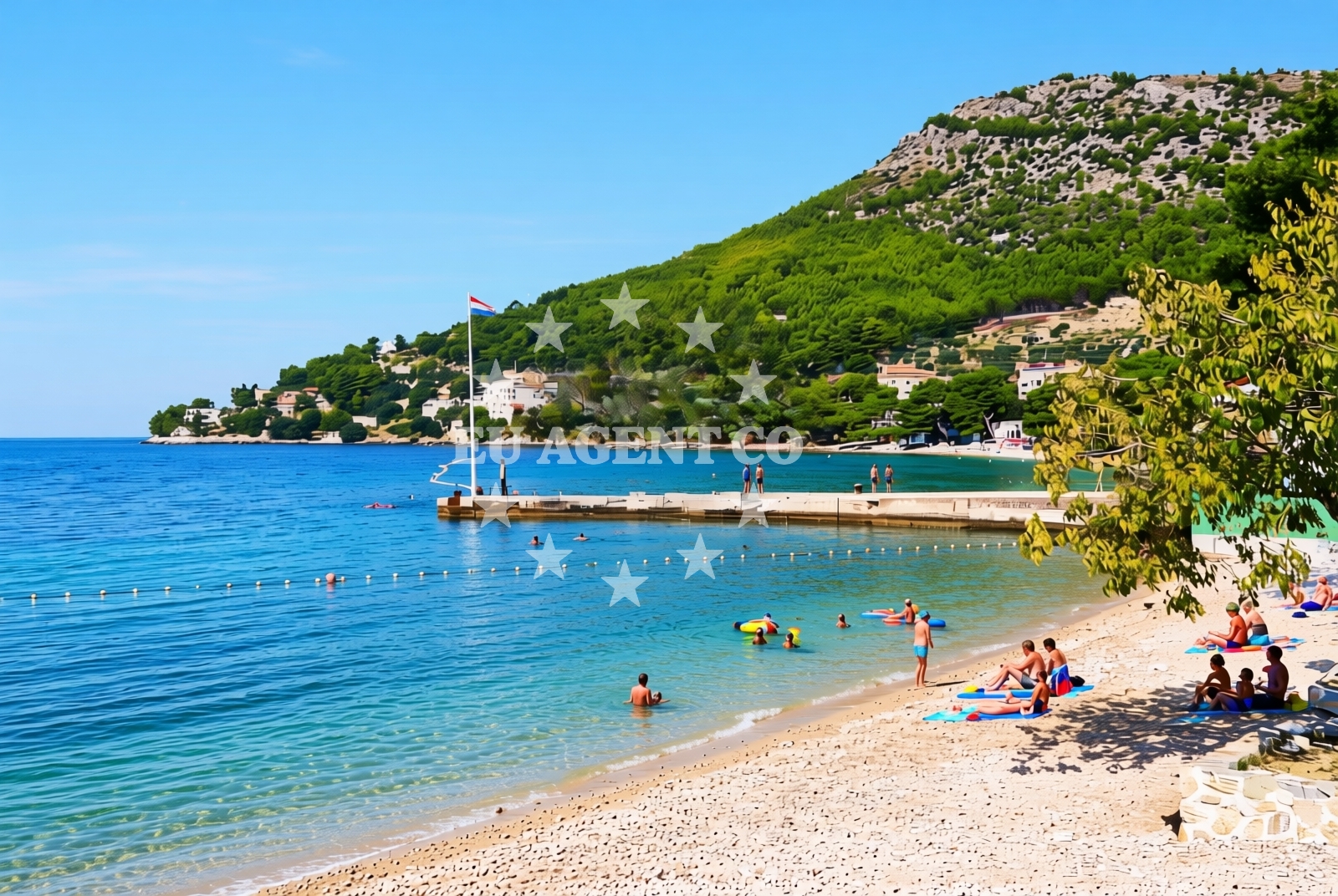 Additional view of Gornja uvala istok, Drvenik (Gradac) Beach in Gornja uvala istok