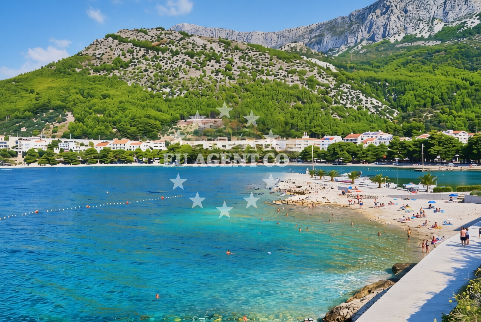 Overview of Gornja uvala porat, Drvenik (Gradac) Beach in Gornja uvala porat