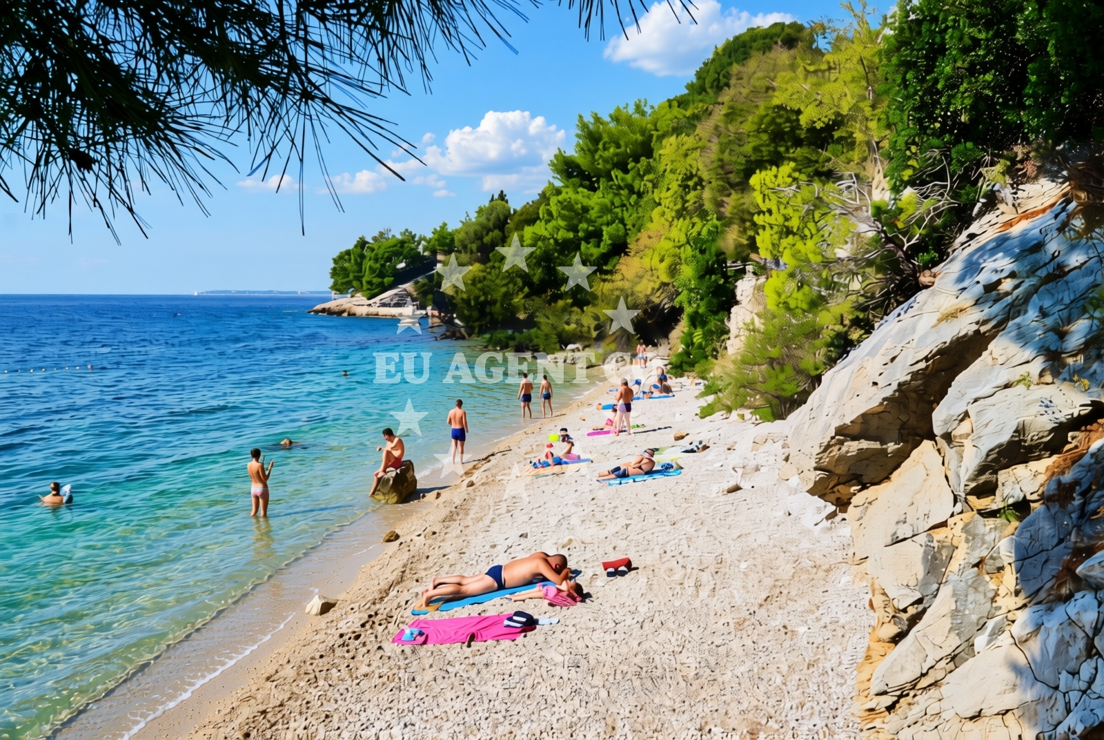 Overview of Gornja uvala zapad, Drvenik (Gradac) Beach in Gornja uvala zapad