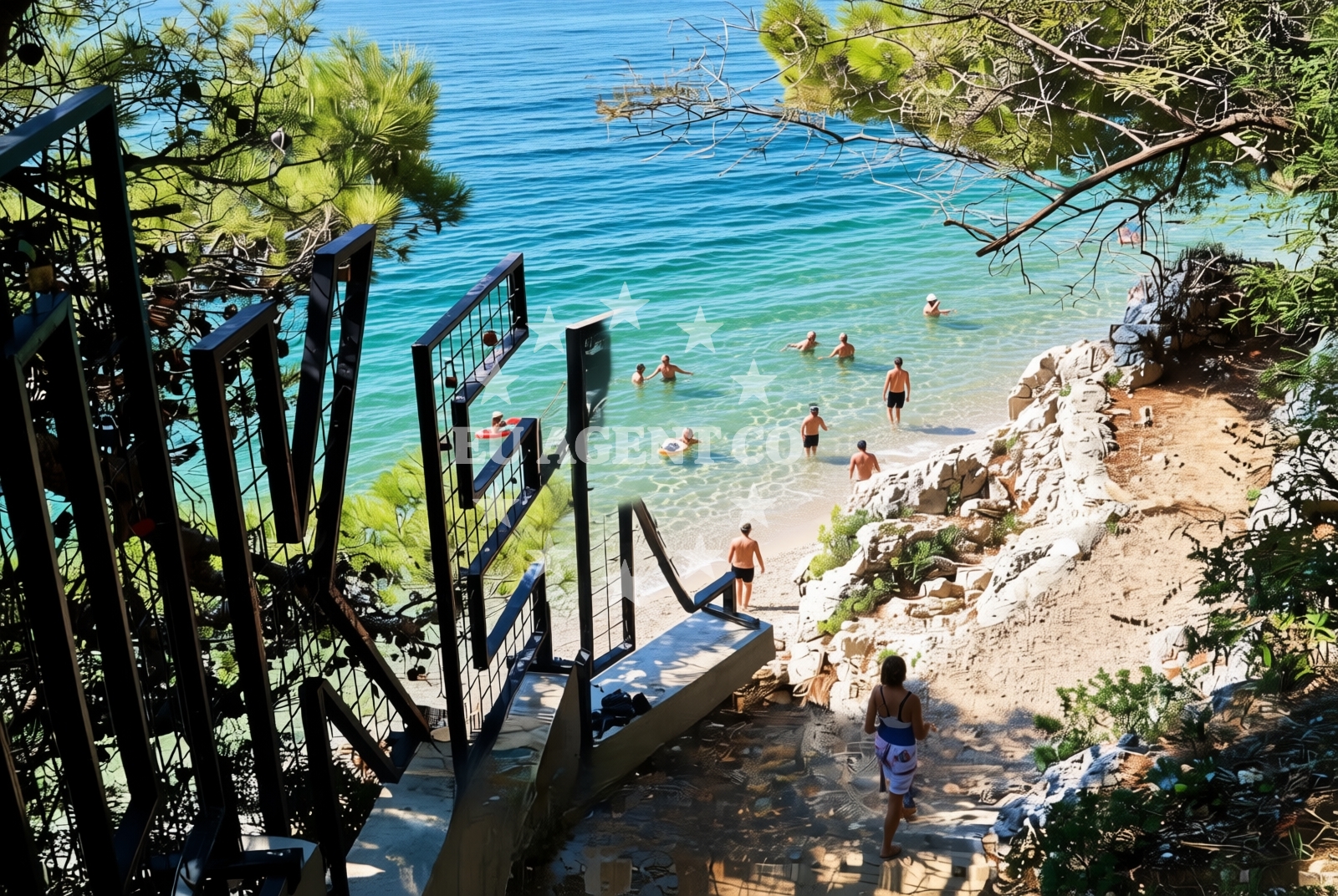 Sea and coastal view of Gornja uvala zapad, Drvenik (Gradac) Beach in Gornja uvala zapad