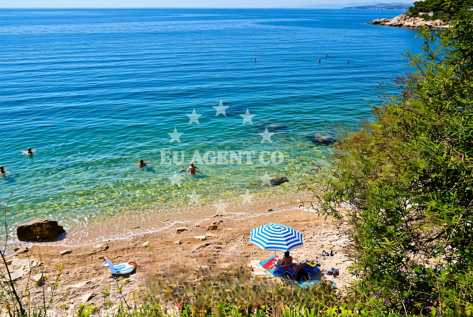 Additional view of Gornja uvala zapad, Drvenik (Gradac) Beach in Gornja uvala zapad