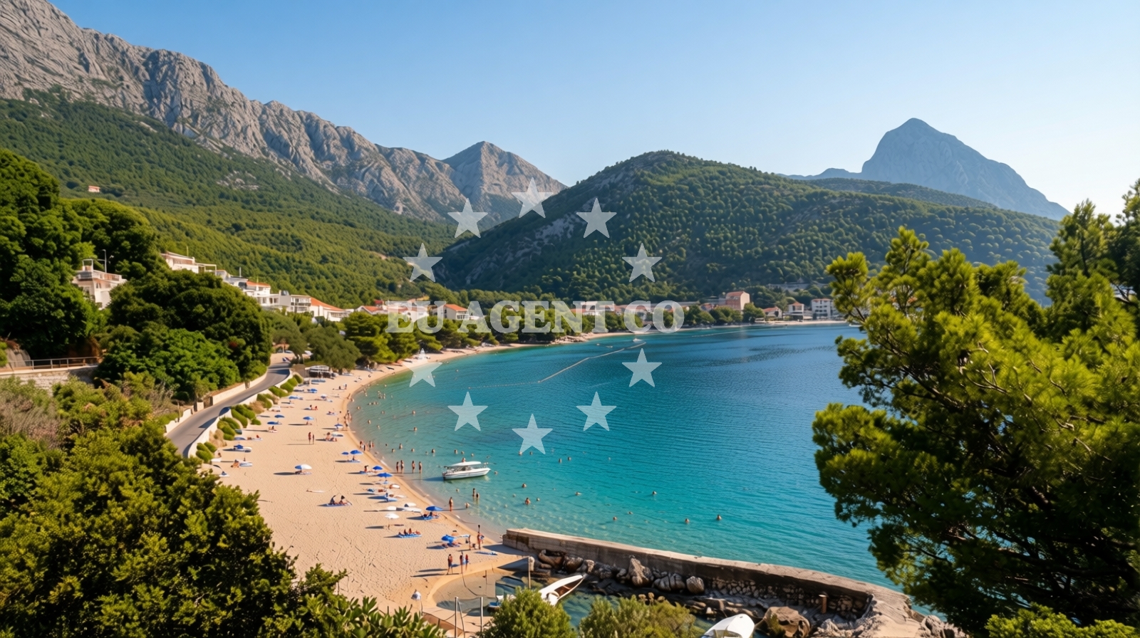 Sea and coastal view of Gornja Vala in , Drvenik