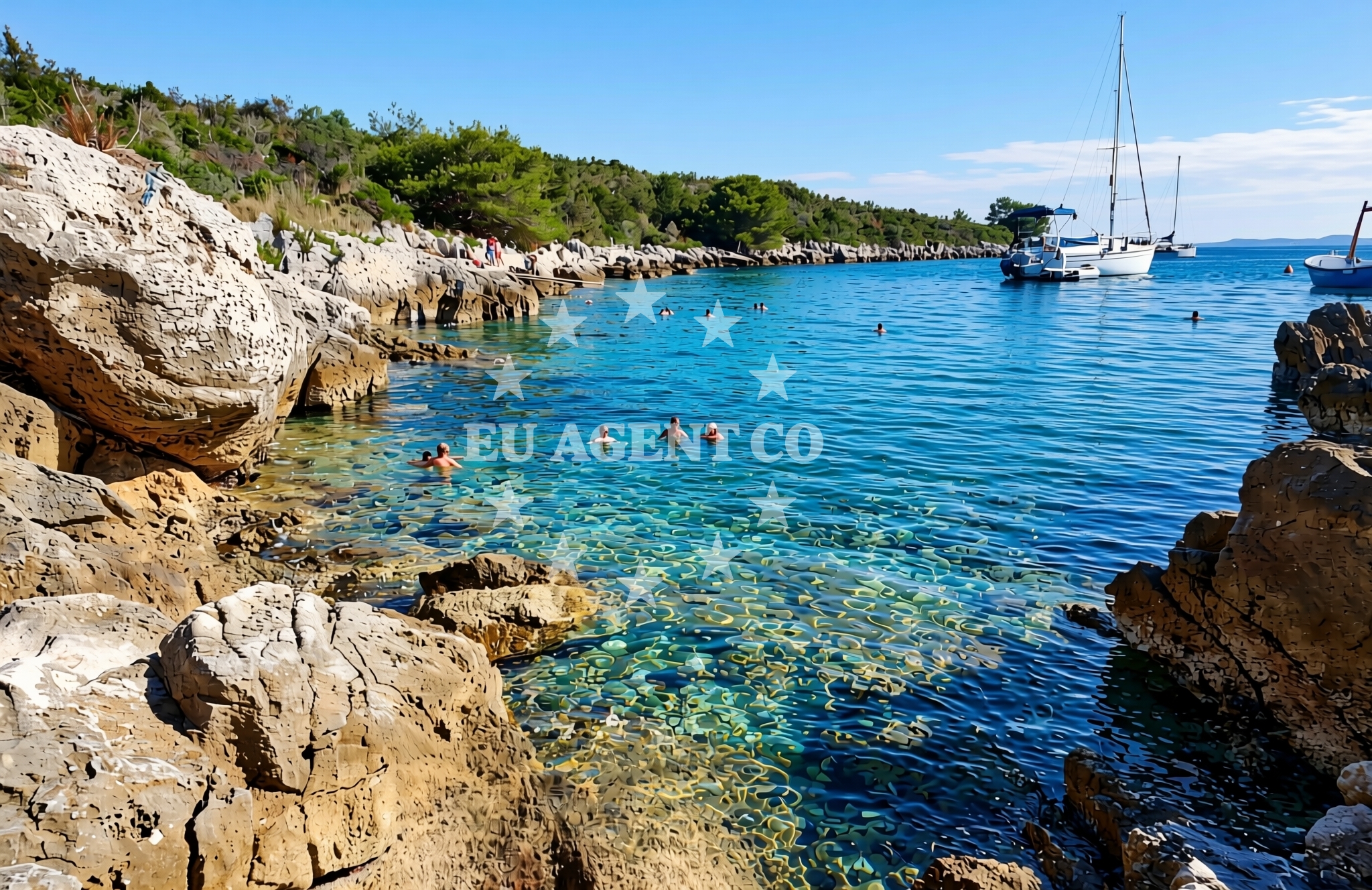 Sea and coastal view of Gornje Selo (Šolta): beaches and coves (4) in Gornje Selo (Šolta)