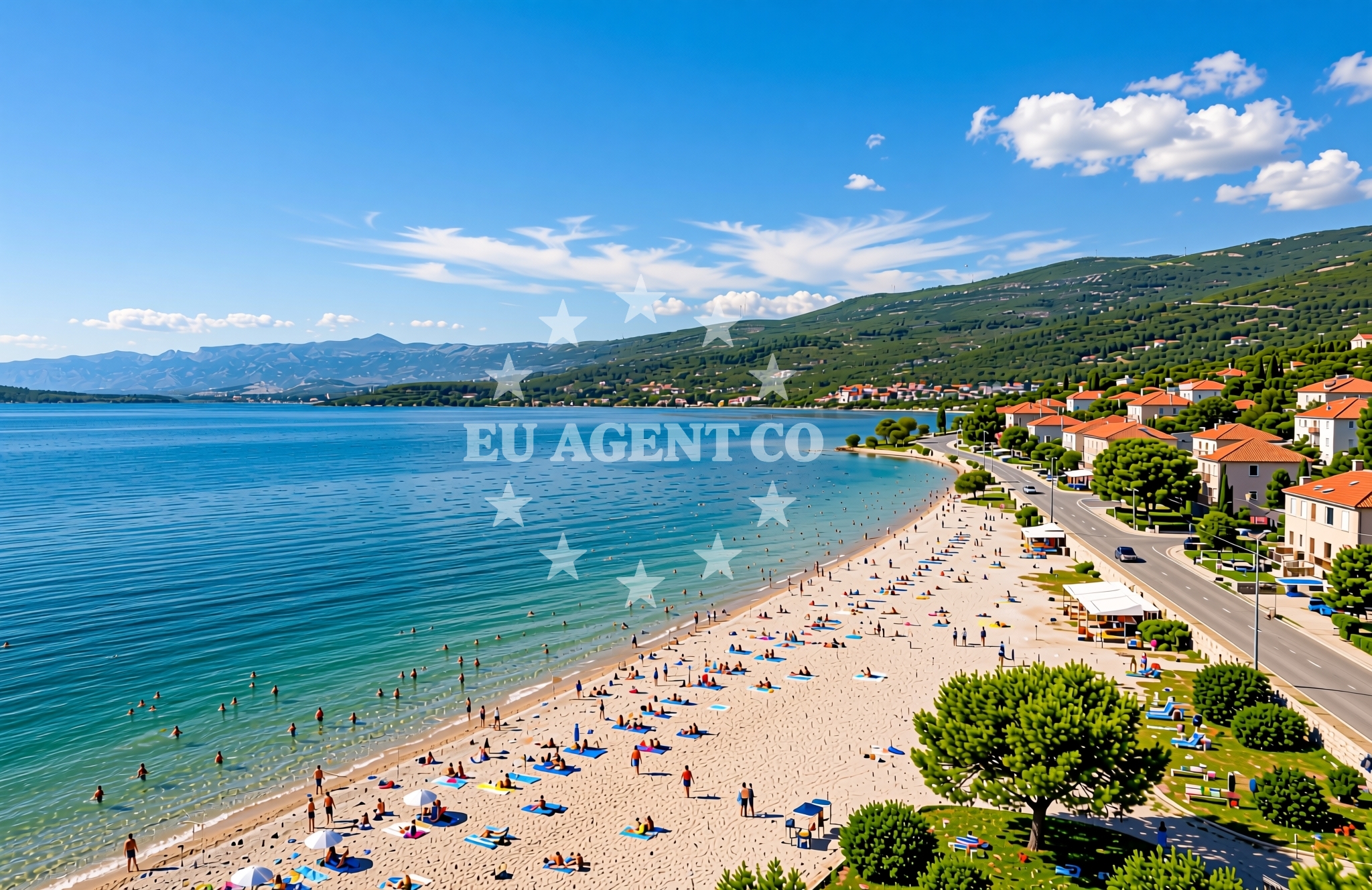 Overview of Gornji Karin: beaches and coves (8) in Gornji Karin