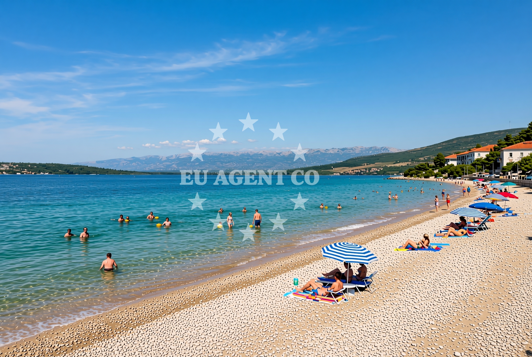 Shoreline and swimming area at Gornji Karin: beaches and coves (8) in Gornji Karin
