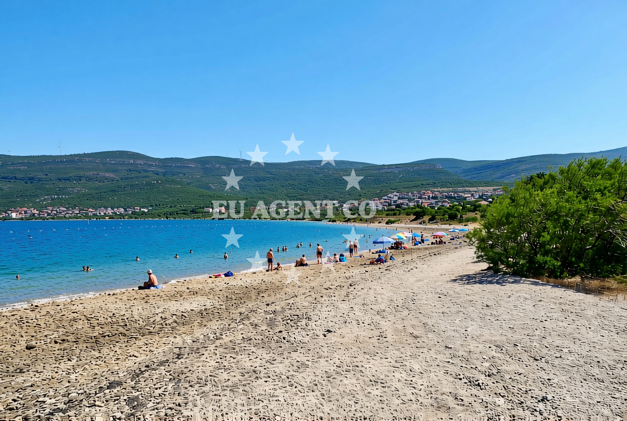 Sea and coastal view of Gornji Karin: beaches and coves (8) in Gornji Karin