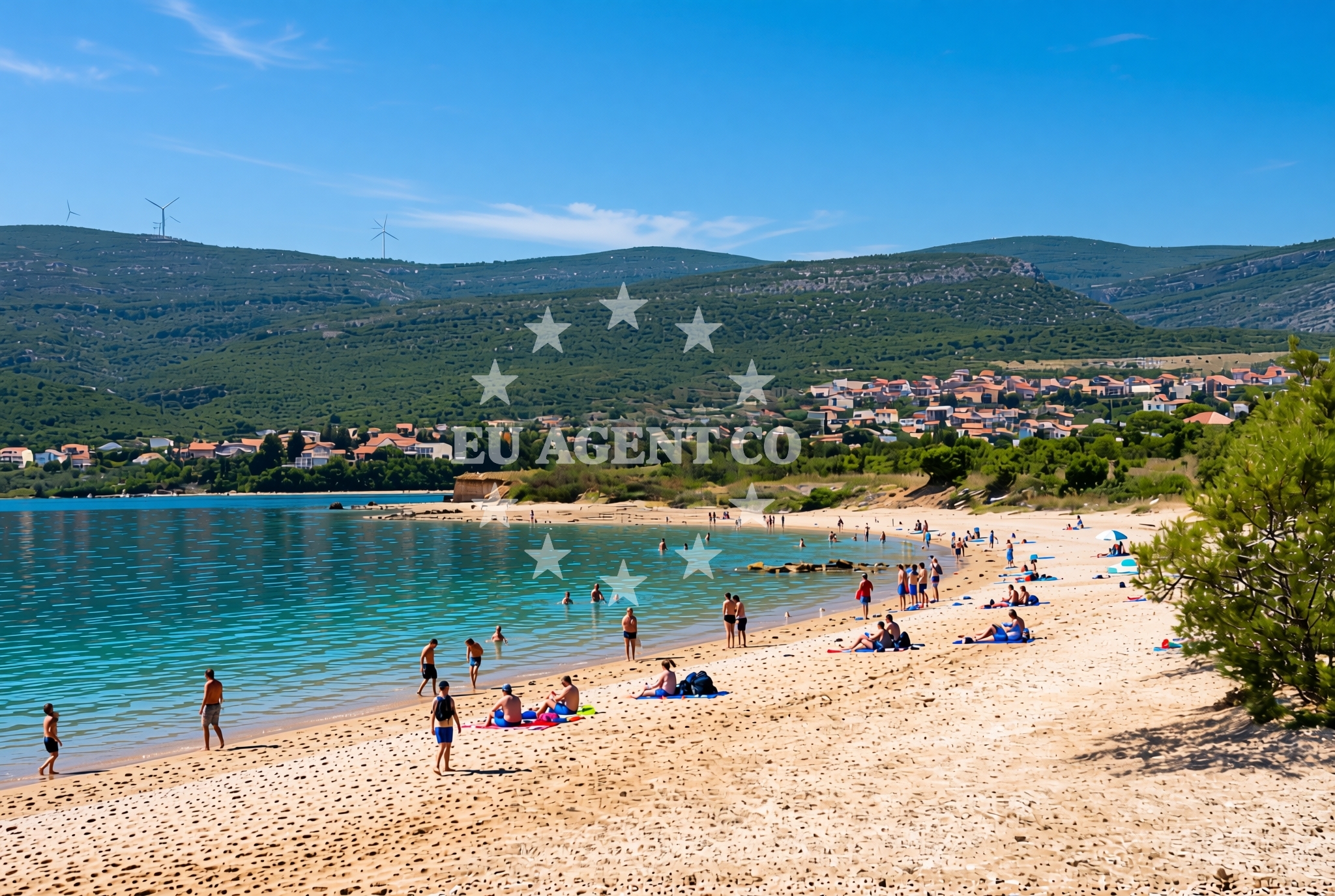 Beach facilities and surroundings at Gornji Karin: beaches and coves (8) in Gornji Karin
