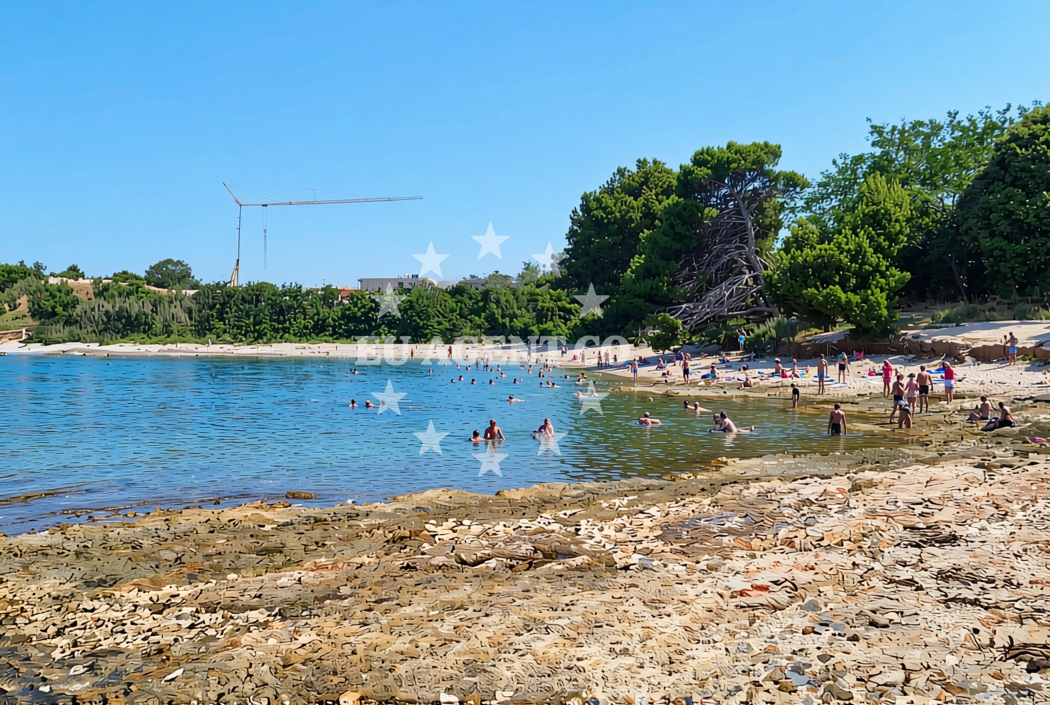 Sea and coastal view of Gospa od Kuj zapad, Ližnjan Beach in Gospa od Kuj zapad