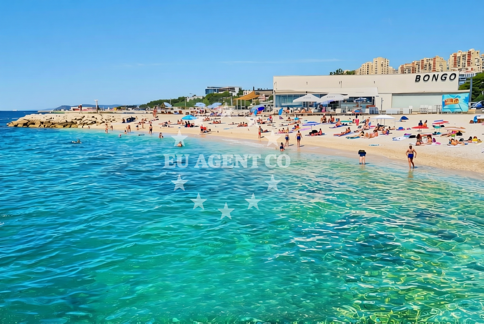 Sea and coastal view of Gospe Lurdske (Žnjan 5), Split Beach in Gospe Lurdske (Žnjan 5)