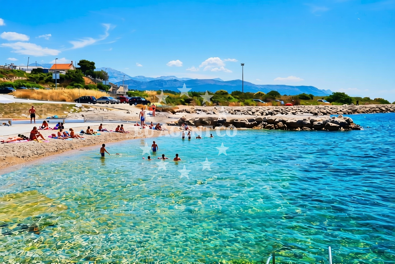 Beach facilities and surroundings at Gospe Lurdske (Žnjan 5), Split Beach in Gospe Lurdske (Žnjan 5)