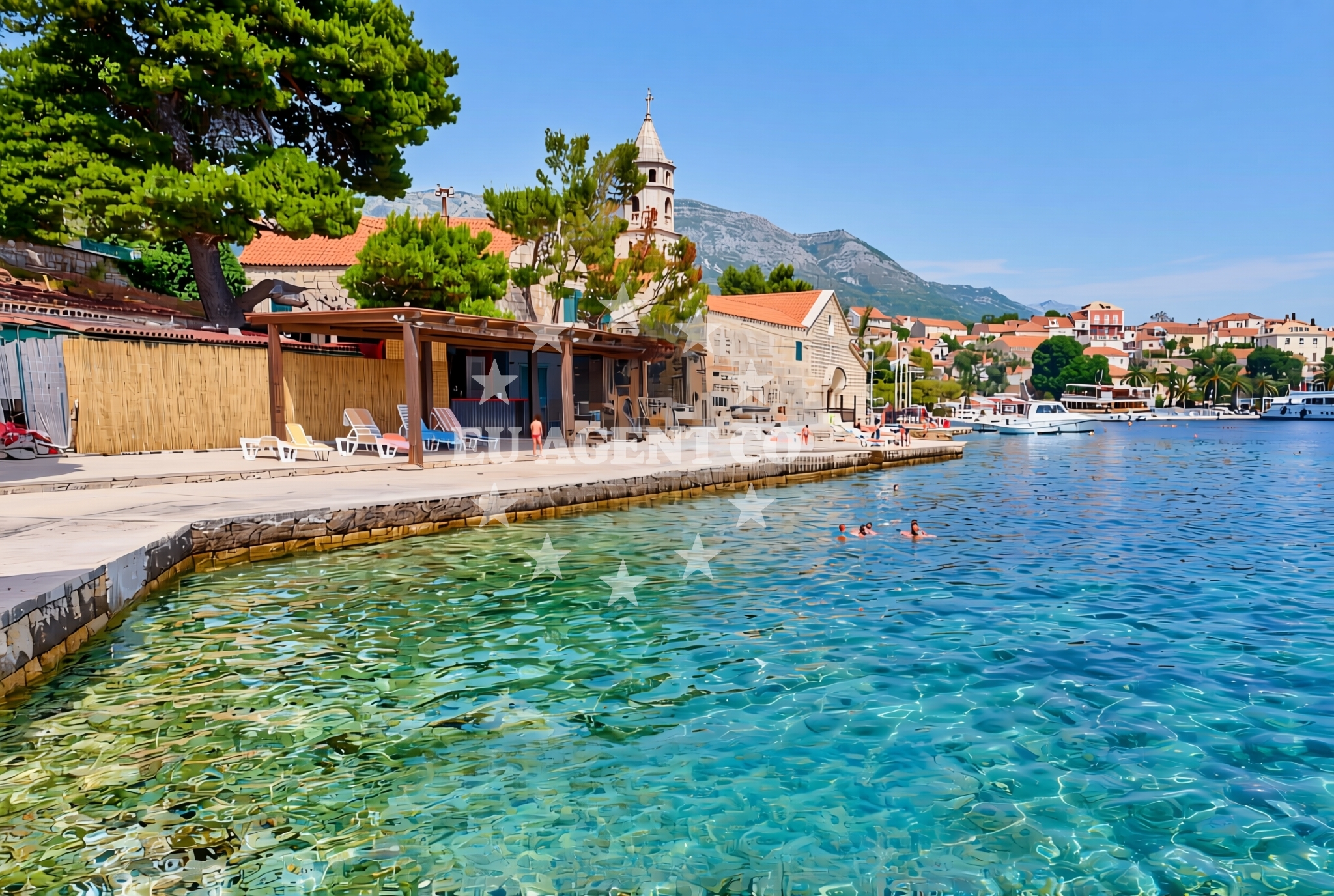 Overview of Gospe od Sniga, Cavtat Beach in Gospe od Sniga