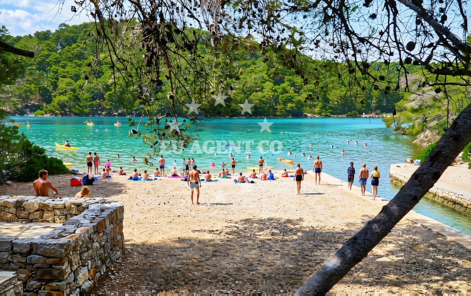 Beach facilities and surroundings at Goveđari (Mljet): beaches and coves (1) in Goveđari (Mljet)