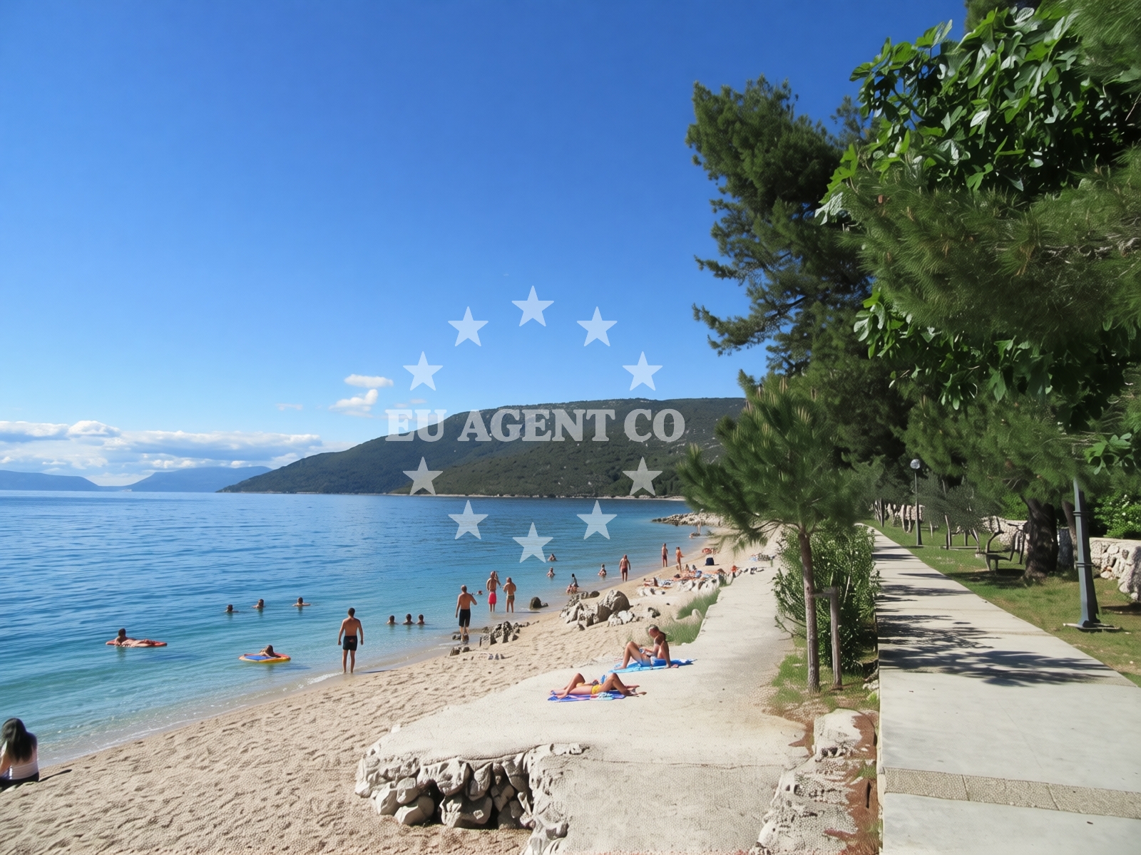 Overview of Grabar Beach in GRABAR 119, Cres