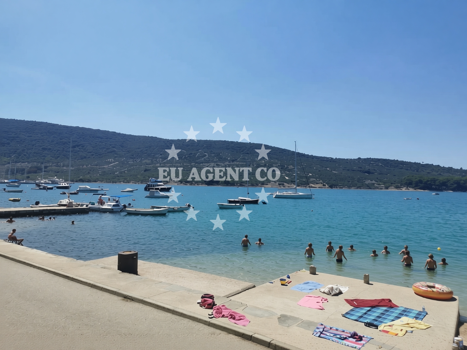 Sea and coastal view of Grabar Beach in GRABAR 119, Cres