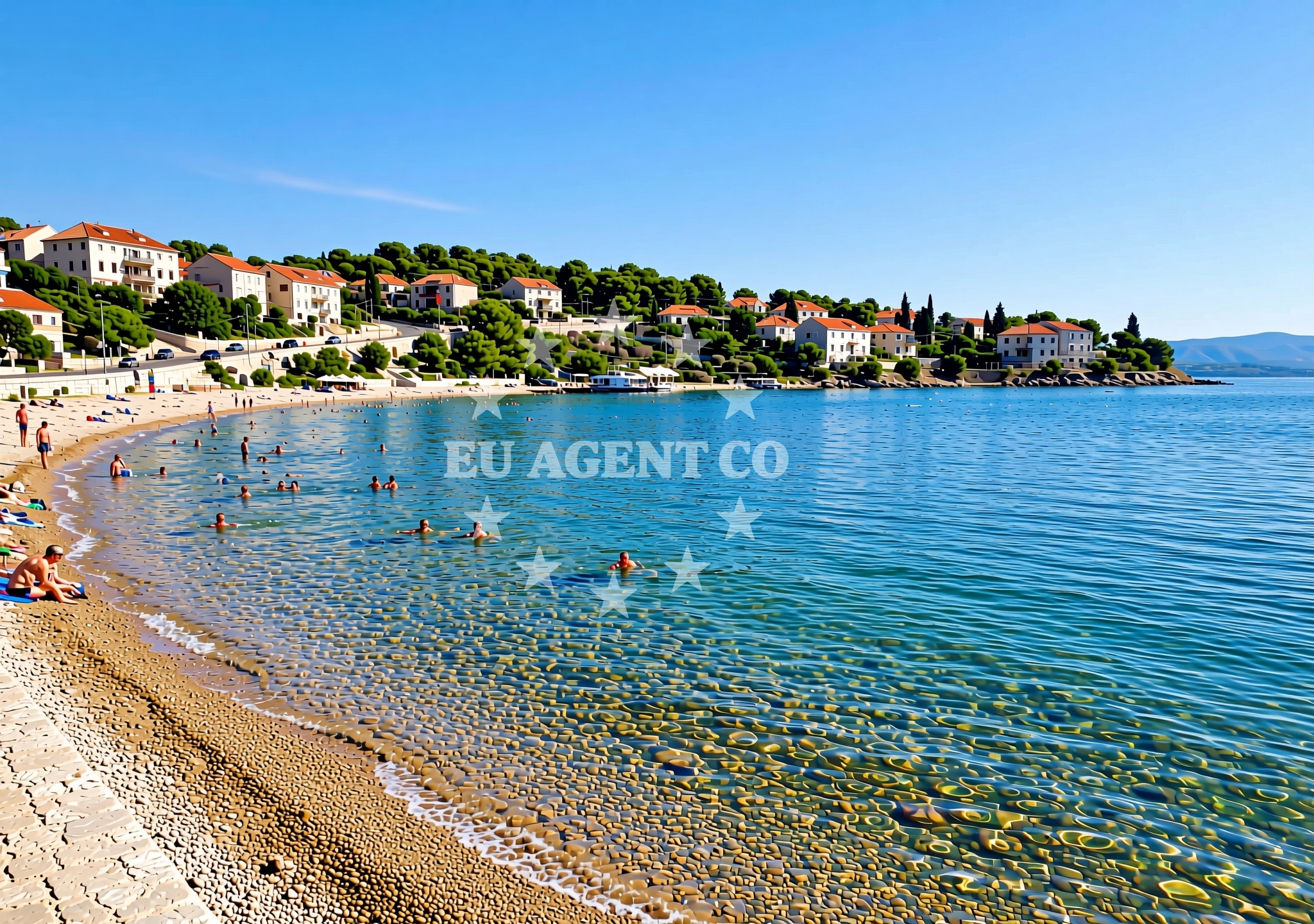Sea and coastal view of Gračac (Skradin): beaches and coves (1) in Gračac (Skradin)
