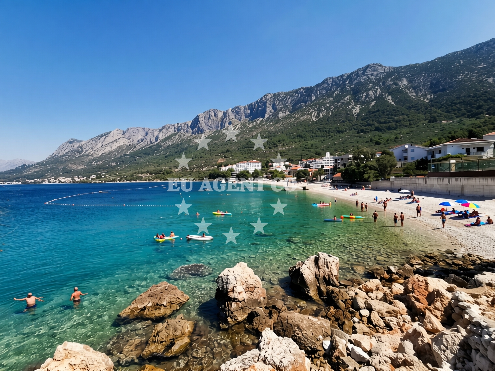 Overview of Gradac beach in , Gradac