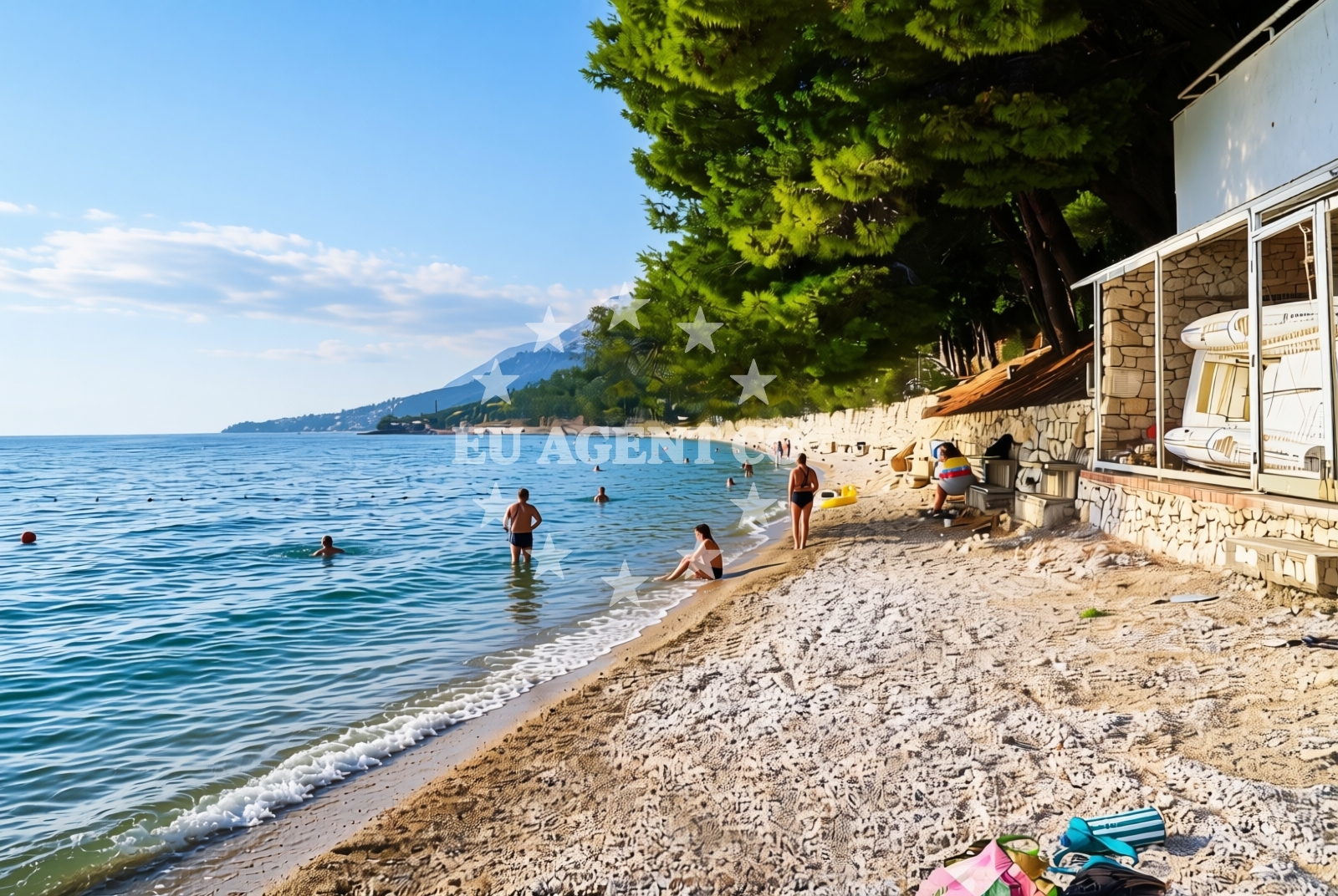 Shoreline and swimming area at Gradac: beaches and coves (8) in Gradac