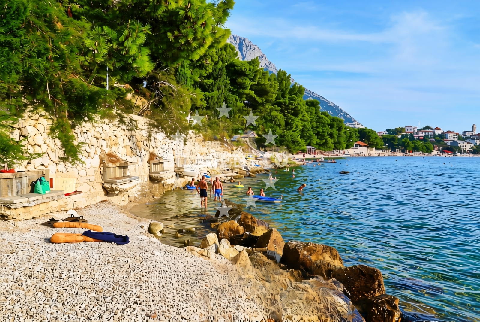 Sea and coastal view of Gradac: beaches and coves (8) in Gradac