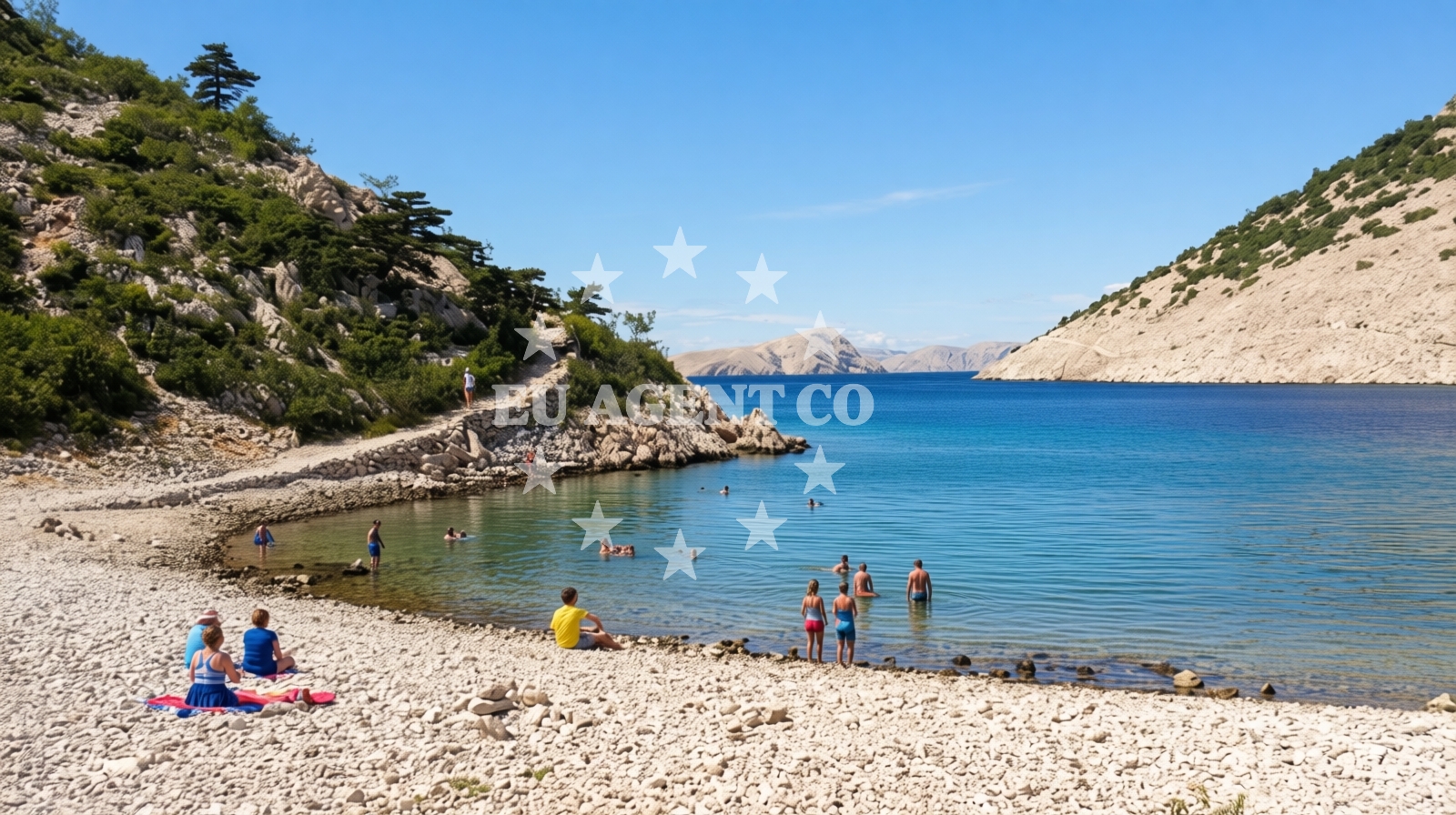 Overview of Gradina Beach in Starigrad 29b, Starigrad