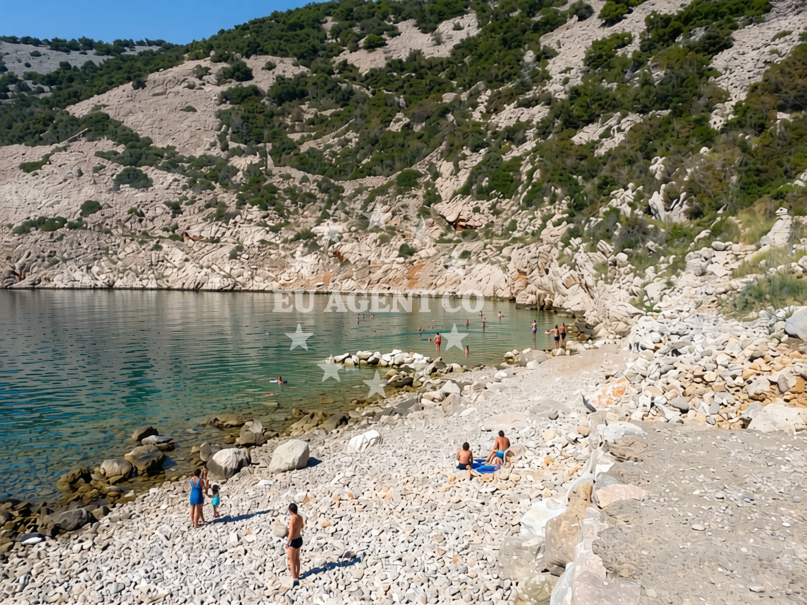 Beach facilities and surroundings at Gradina Beach in Starigrad 29b, Starigrad