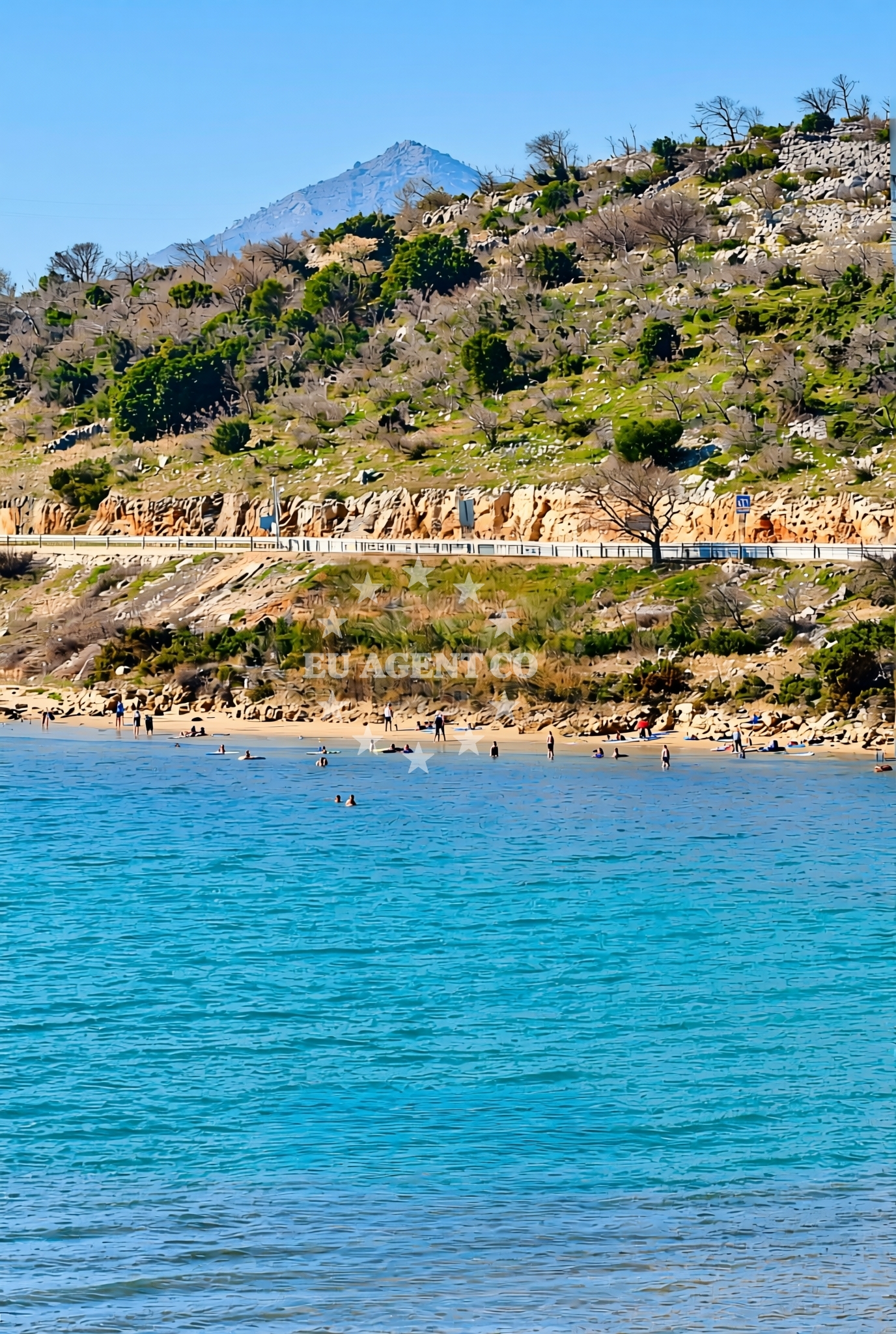 Sea and coastal view of Gradina, Seline Beach in Gradina