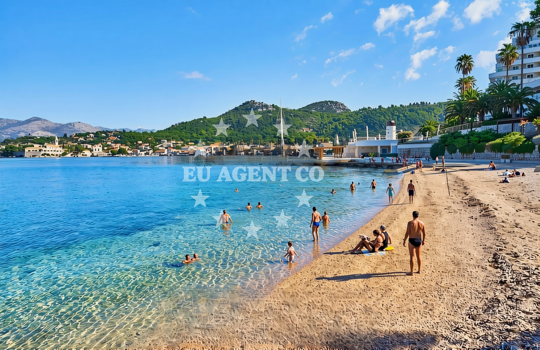Additional view of Grand, Lopud (Lopud) Beach in Grand