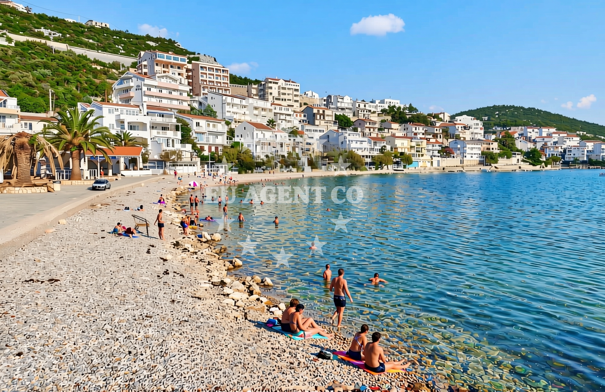 Overview of Grand, Neum Beach in Grand